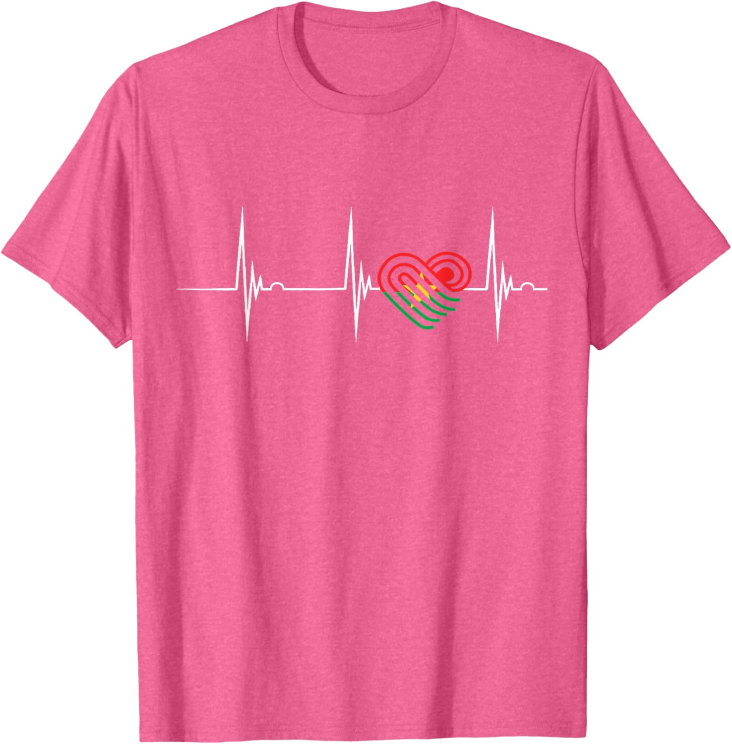 Burkina Faso Heartbeat EKG Pulse T-Shirt Celebrating Burkina Fasoan Roots - 7