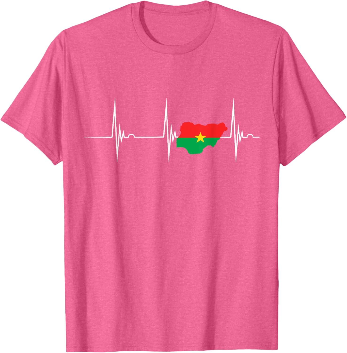 Burkina Faso Heartbeat EKG Pulse Flag T-Shirt for Proud Burkina Fasoans - 27