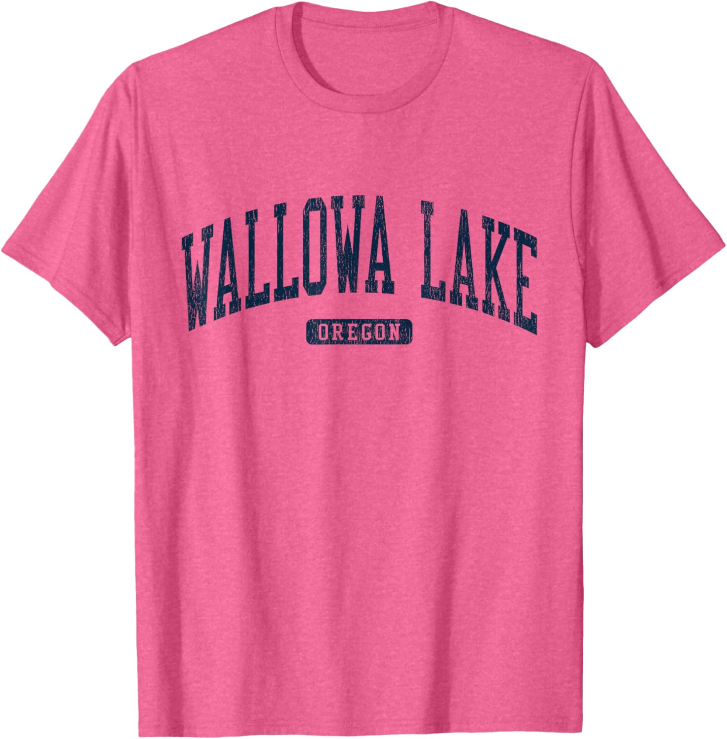 Wallowa Lake Oregon College Style Blue T-Shirt for Casual Wear - 12