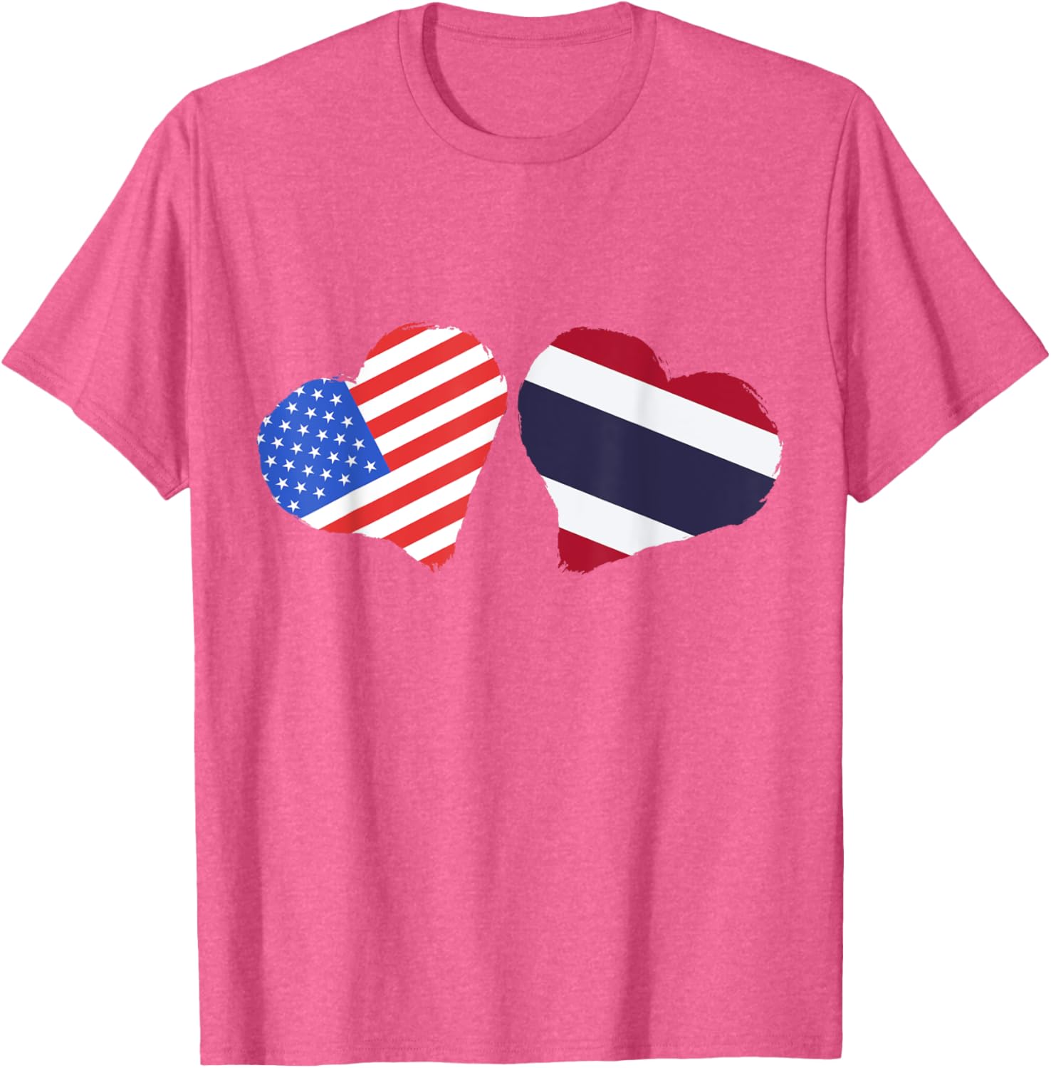 Thailand USA Heart Flag T-Shirt for Thai Roots and Pride in America - 8
