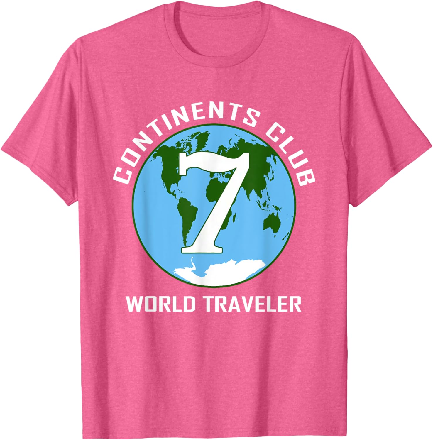 7 Continents World Traveler Club Double-Sided T-Shirt for Adventurers - 4