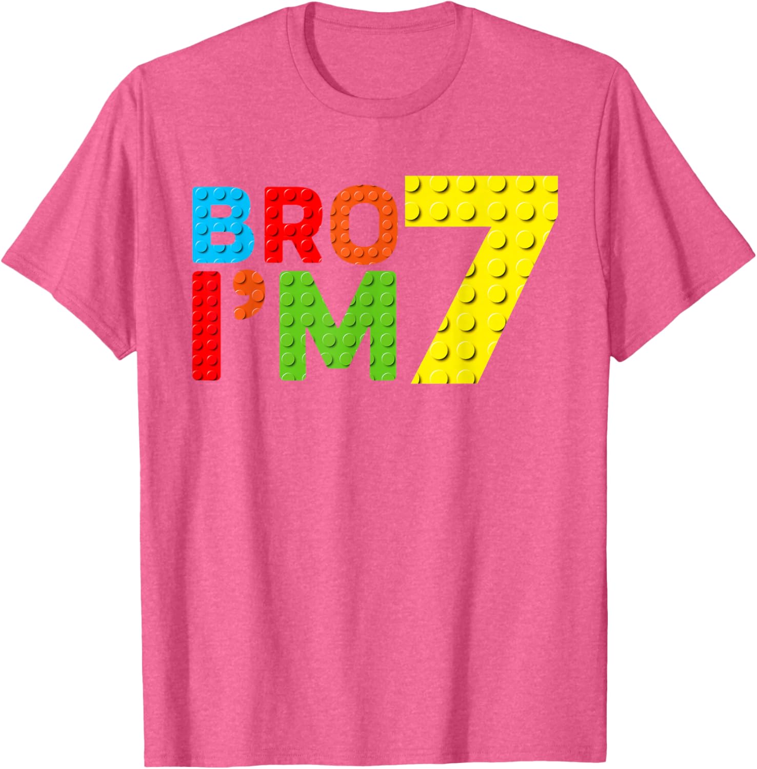 Adorable Boys 7th Birthday Building Block T-Shirt for Fun Celebration - 5