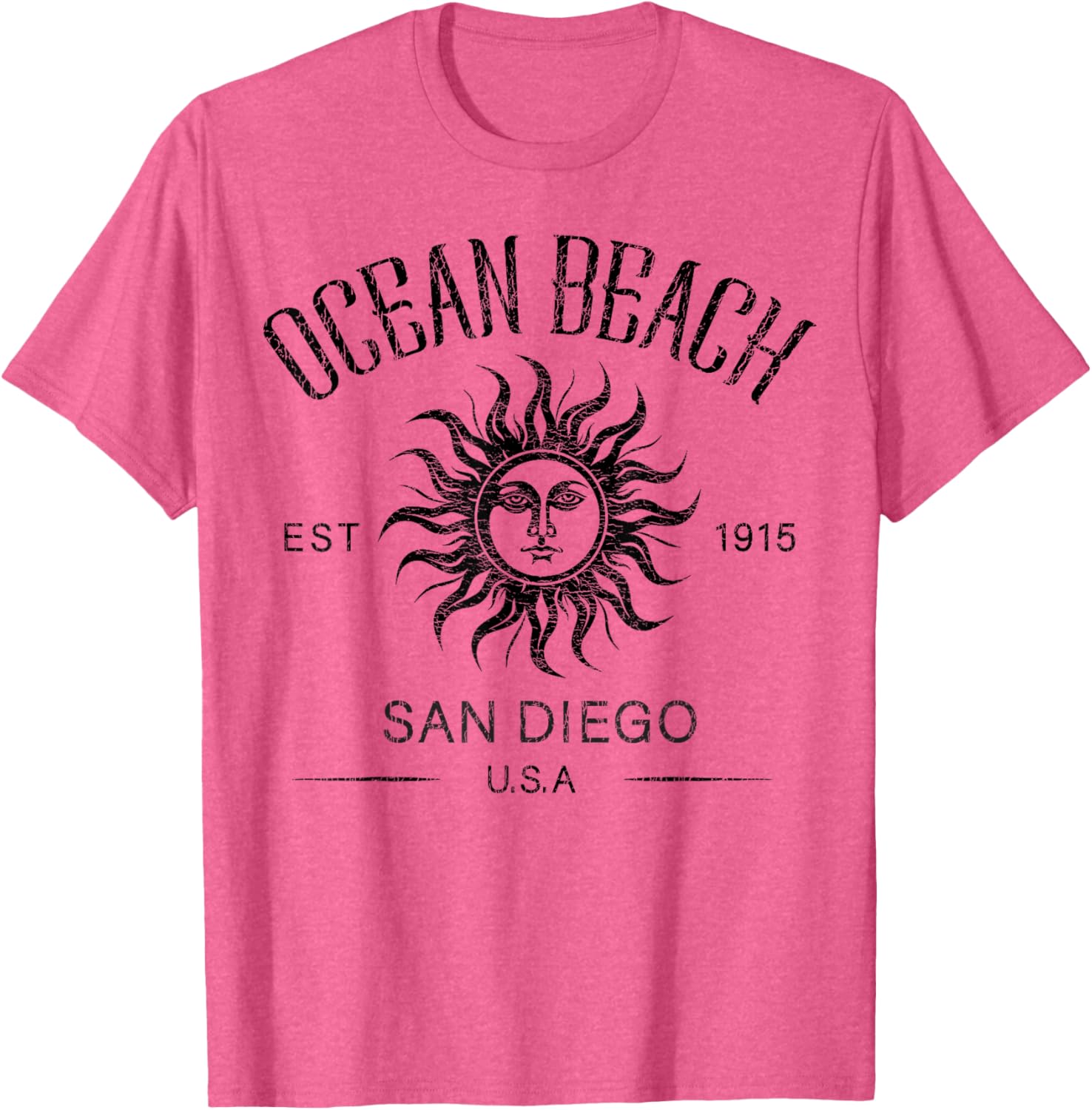 Vintage Summer Vacation T-Shirt San Diego Ocean Beach Established 1915 - 1