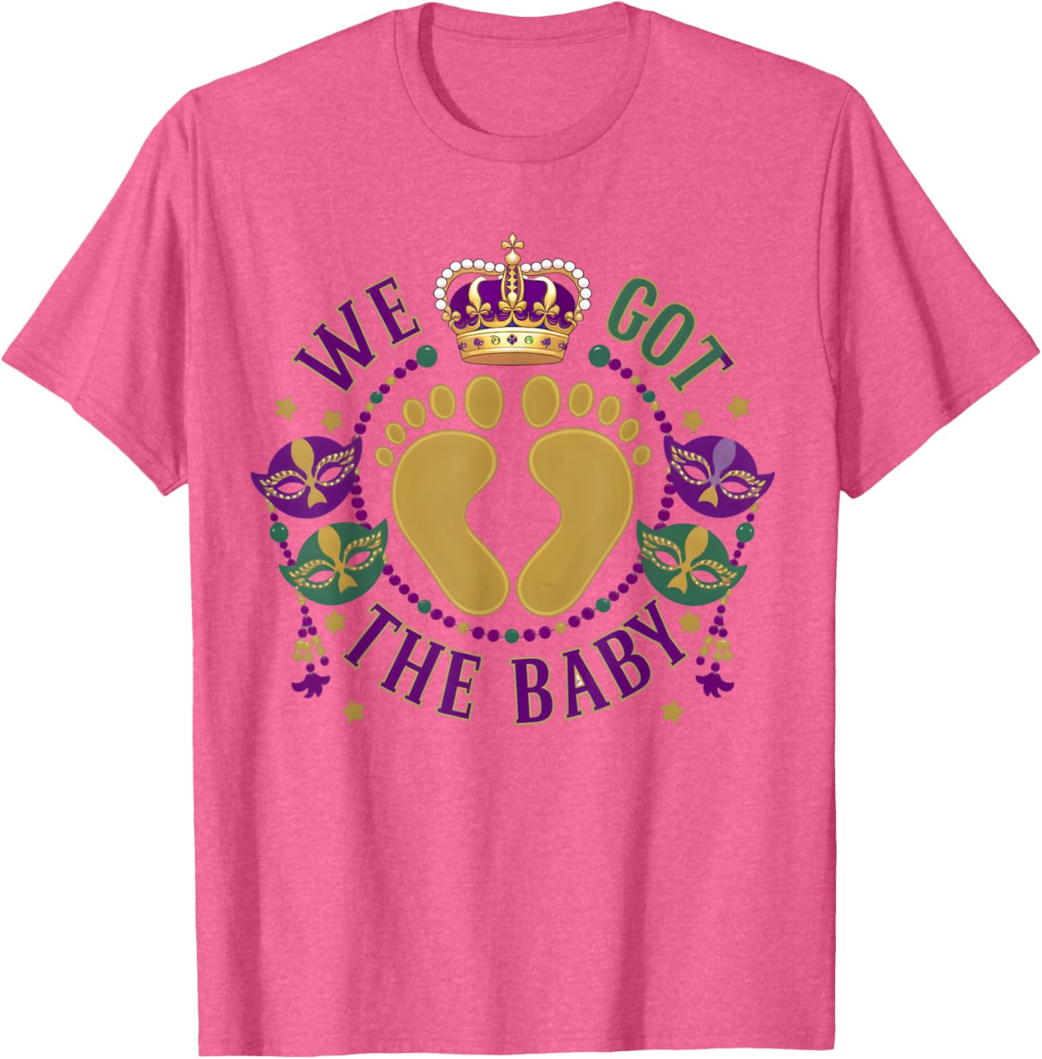 We Got The Baby Mardi Gras Pregnancy Announcement T-Shirt for Moms - 11