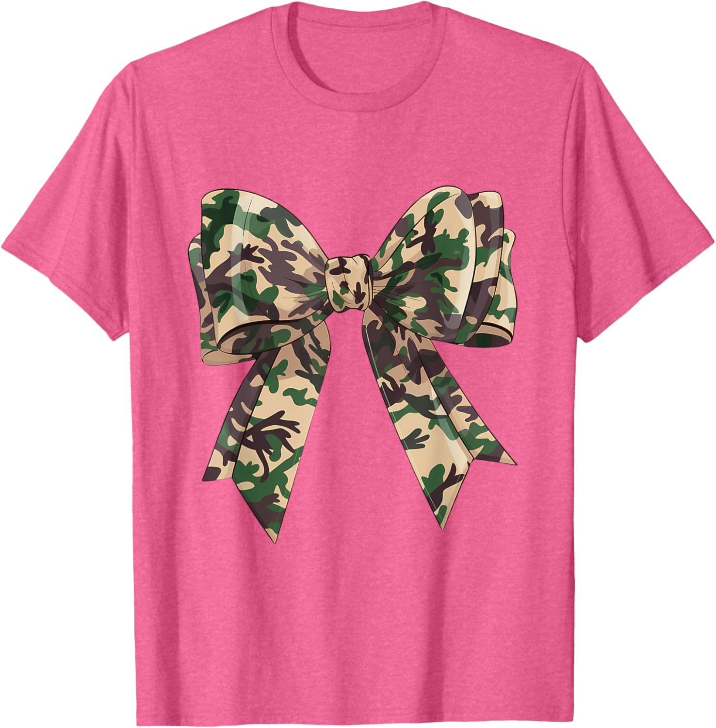 Chic Camouflage Bow Coquette T-Shirt for Hunting Women and Girls - 21