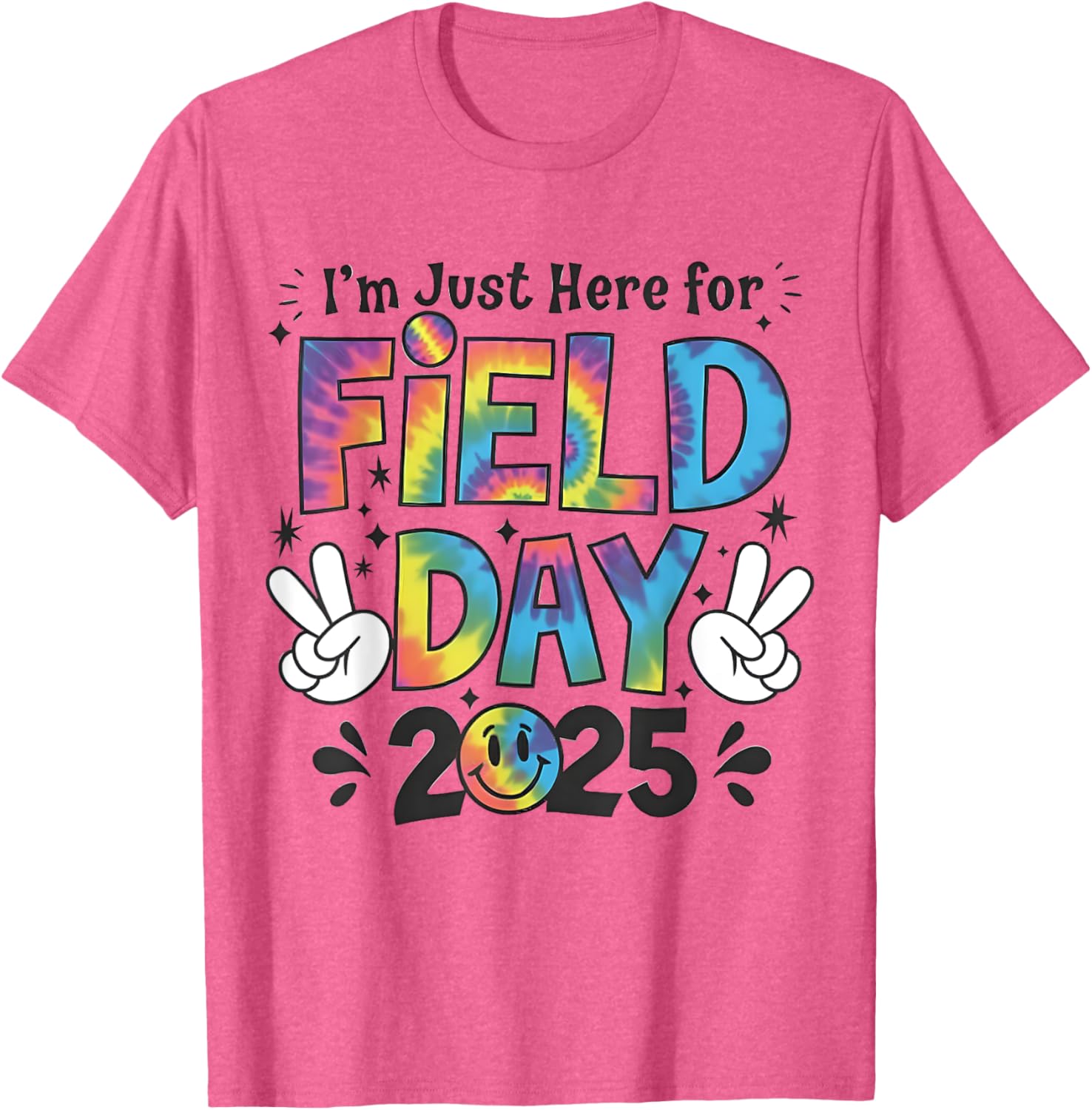 Tie Dye Field Day 2025 Peace Sign T-Shirt for Kids and Teachers - 7