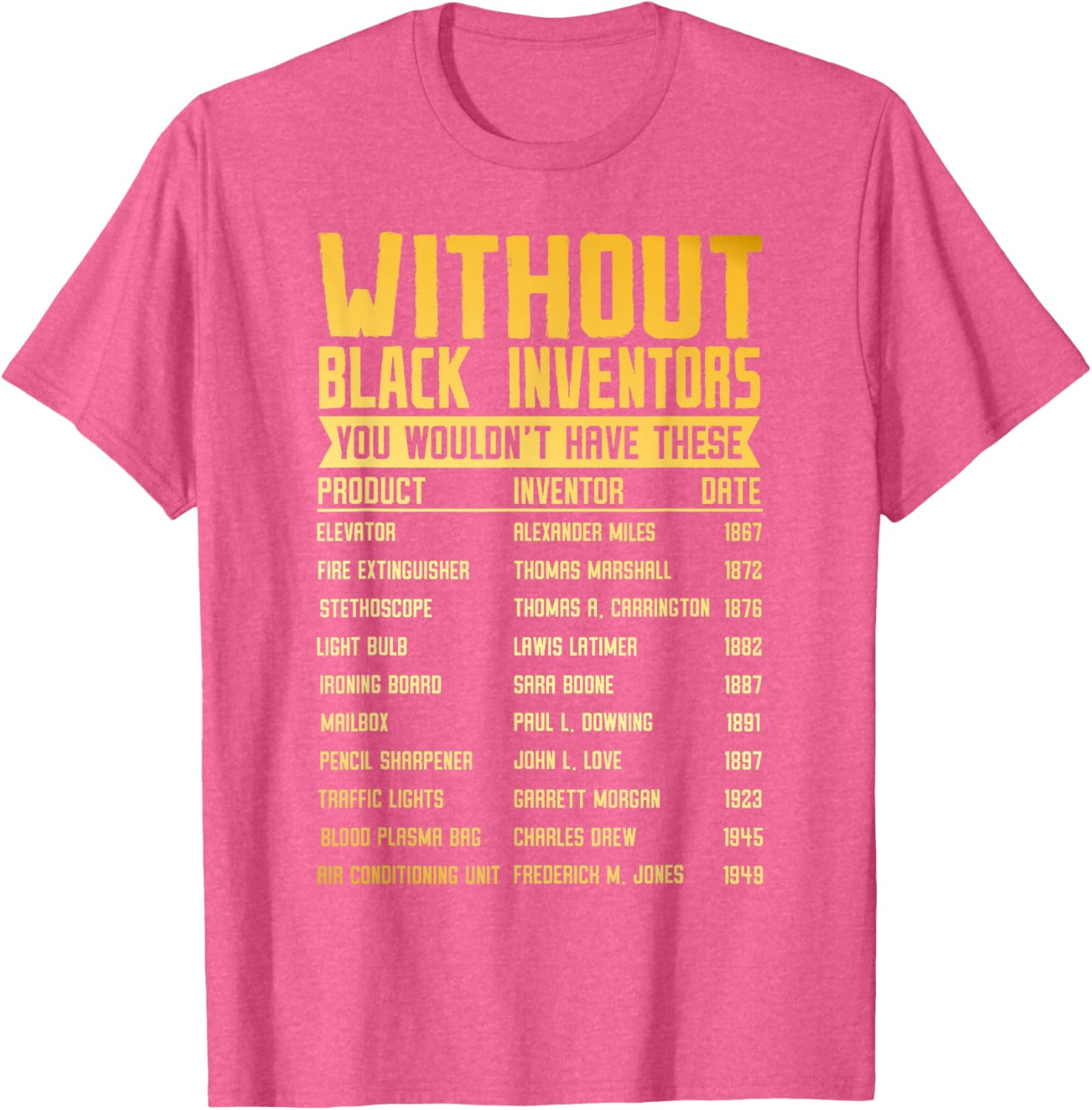 Celebrate Black History with Our Forgotten Black Inventors T-Shirt - 17