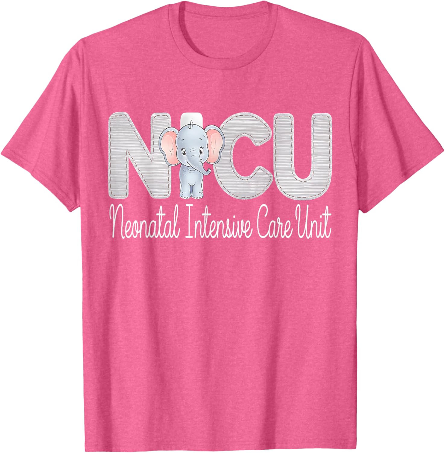 Cute Neonatal ICU Nurse Elephant T-Shirt for NICU RNs and Staff - 18