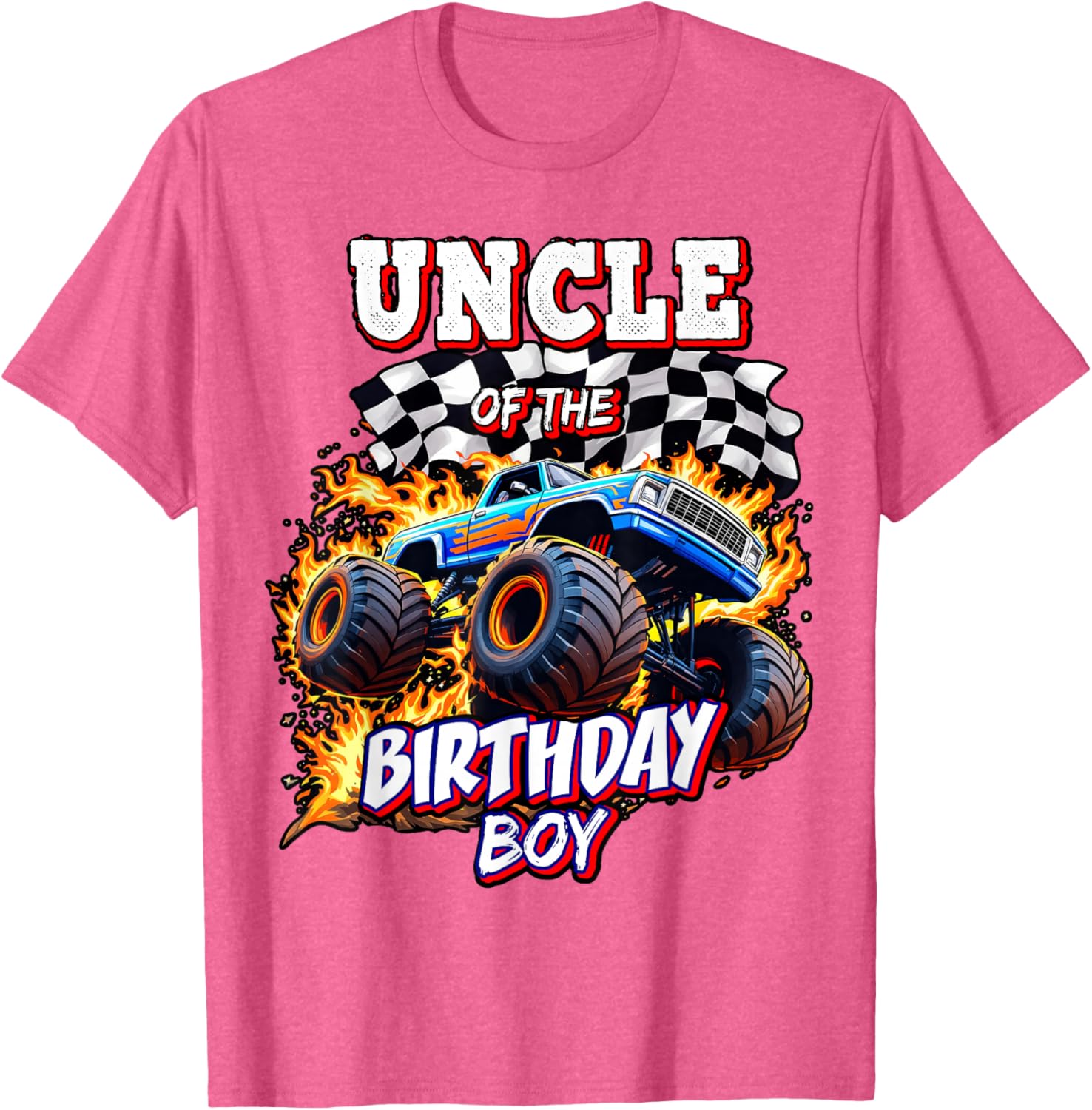 Uncle of the Birthday Boy Monster Truck Party T-Shirt for Fun Celebrations - 15
