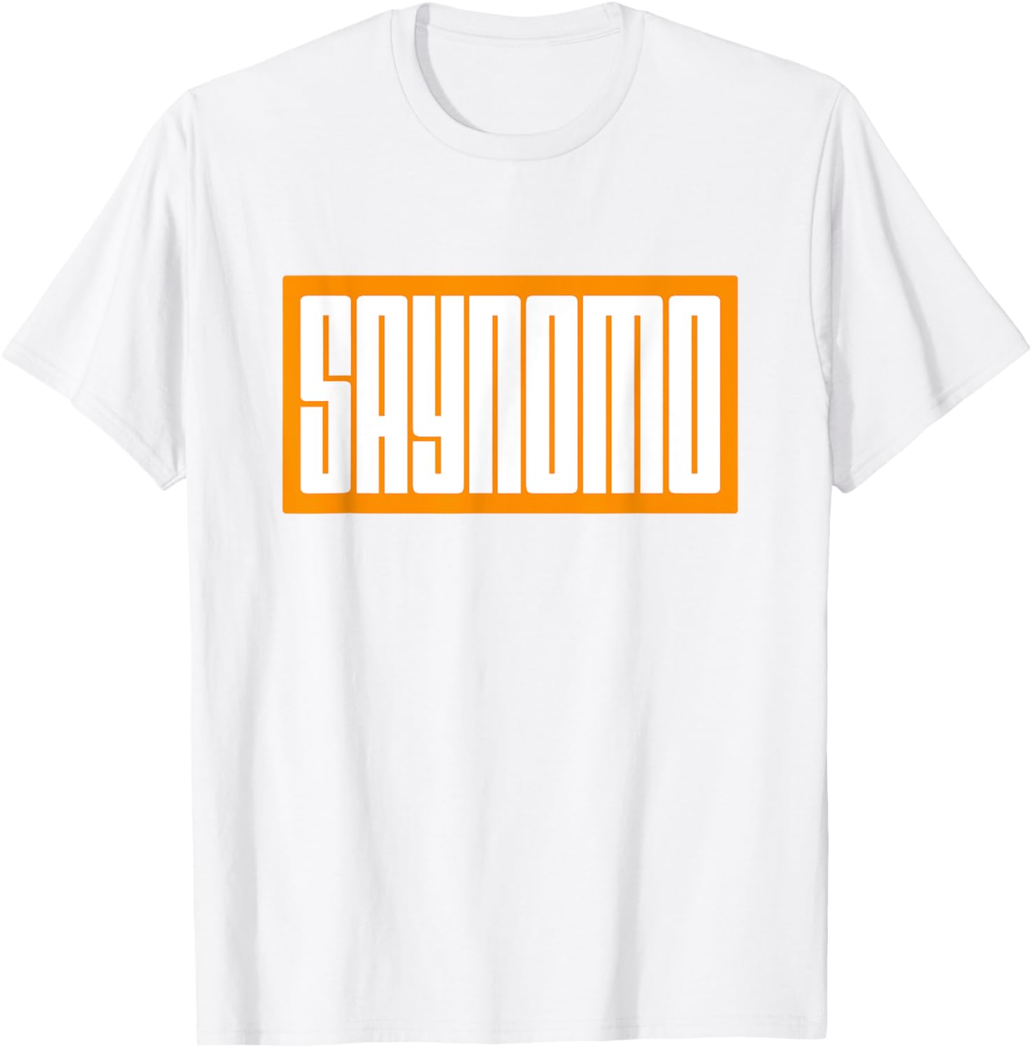 Trendy Orange SAYNOMO Graphic T-Shirt for Casual Fashion Lovers - 1