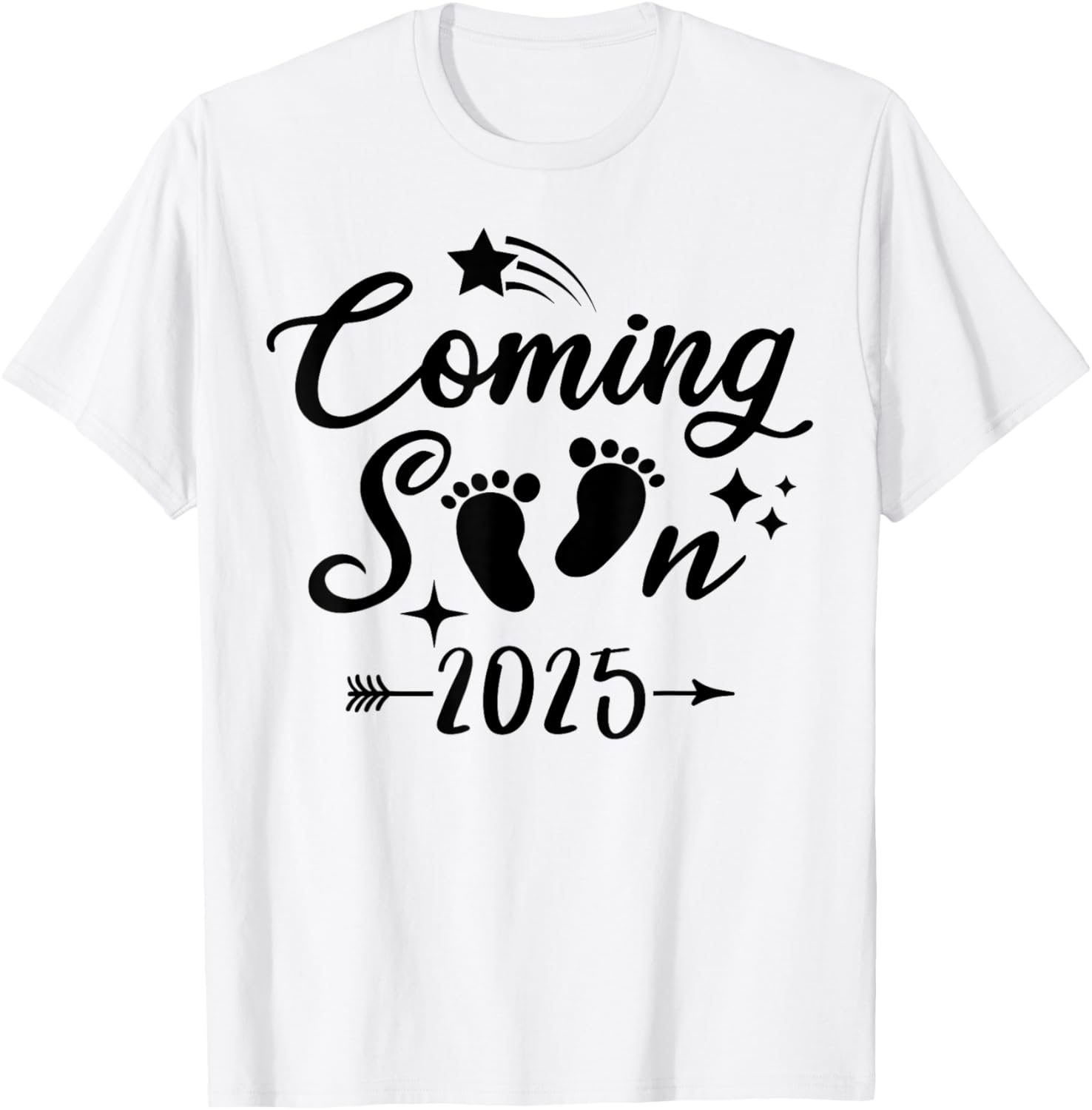 Baby Coming Soon 2025 Newborn Reveal T-Shirt for Expecting Parents - 13