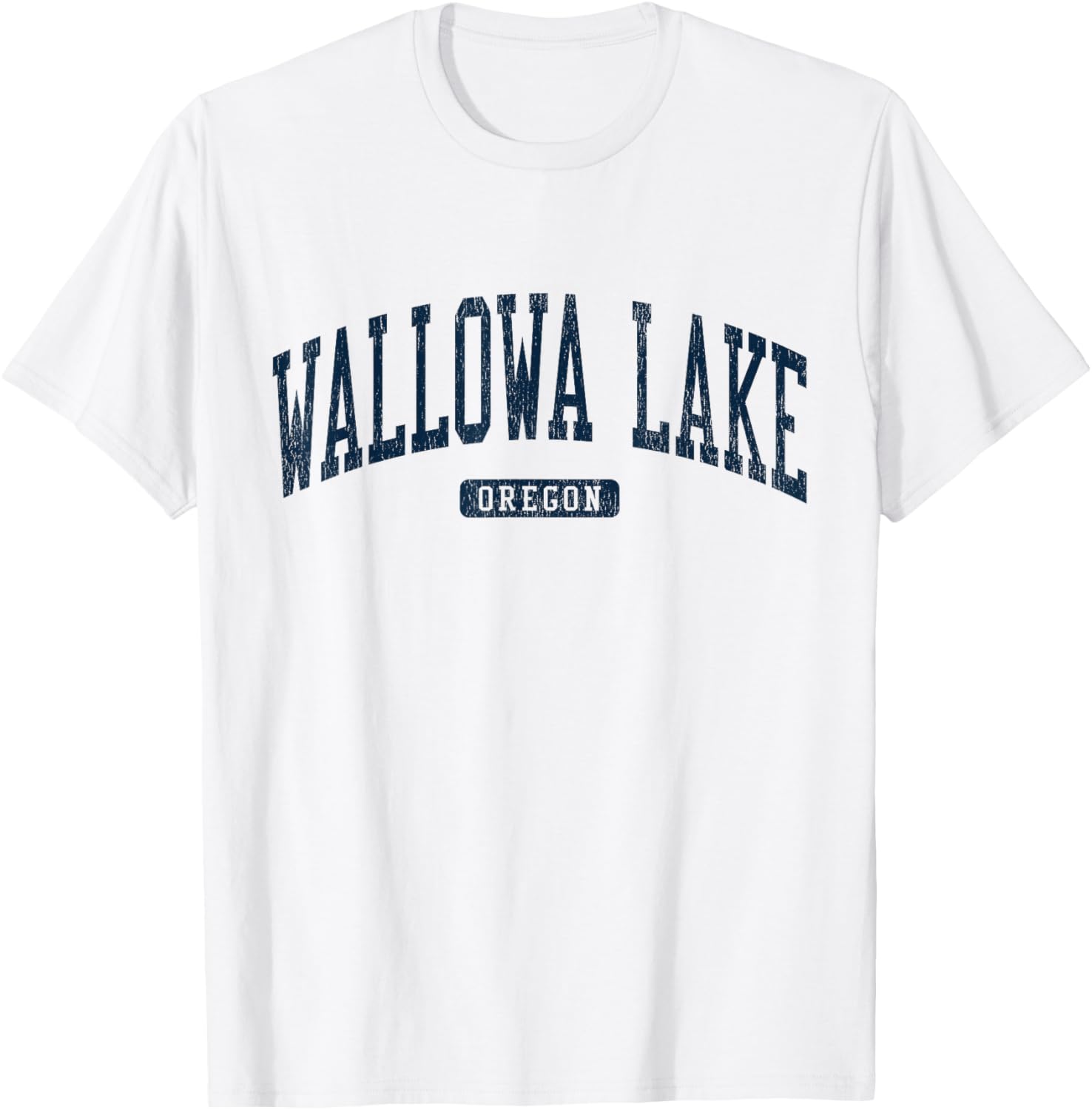 Wallowa Lake Oregon College Style Blue T-Shirt for Casual Wear - 3