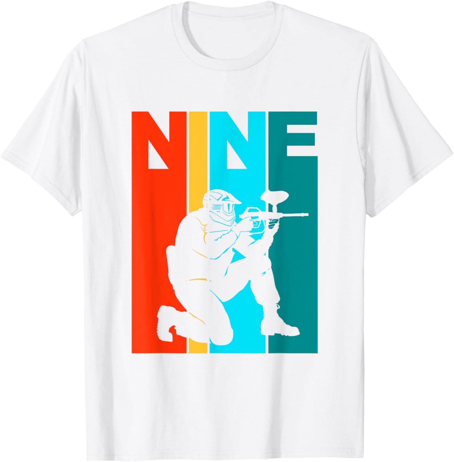 Cool 9th Birthday Paintball T-Shirt for Boys Fun Birthday Gift - 3