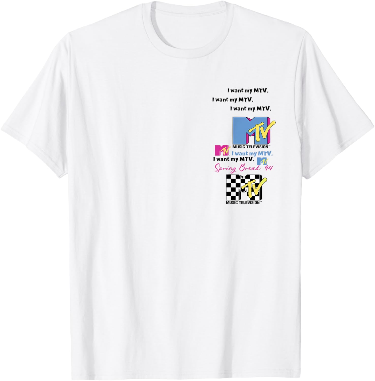 MTV Spring Break 94 Retro Pop Art Tee - Vintage Style Graphic T-Shirt - 4