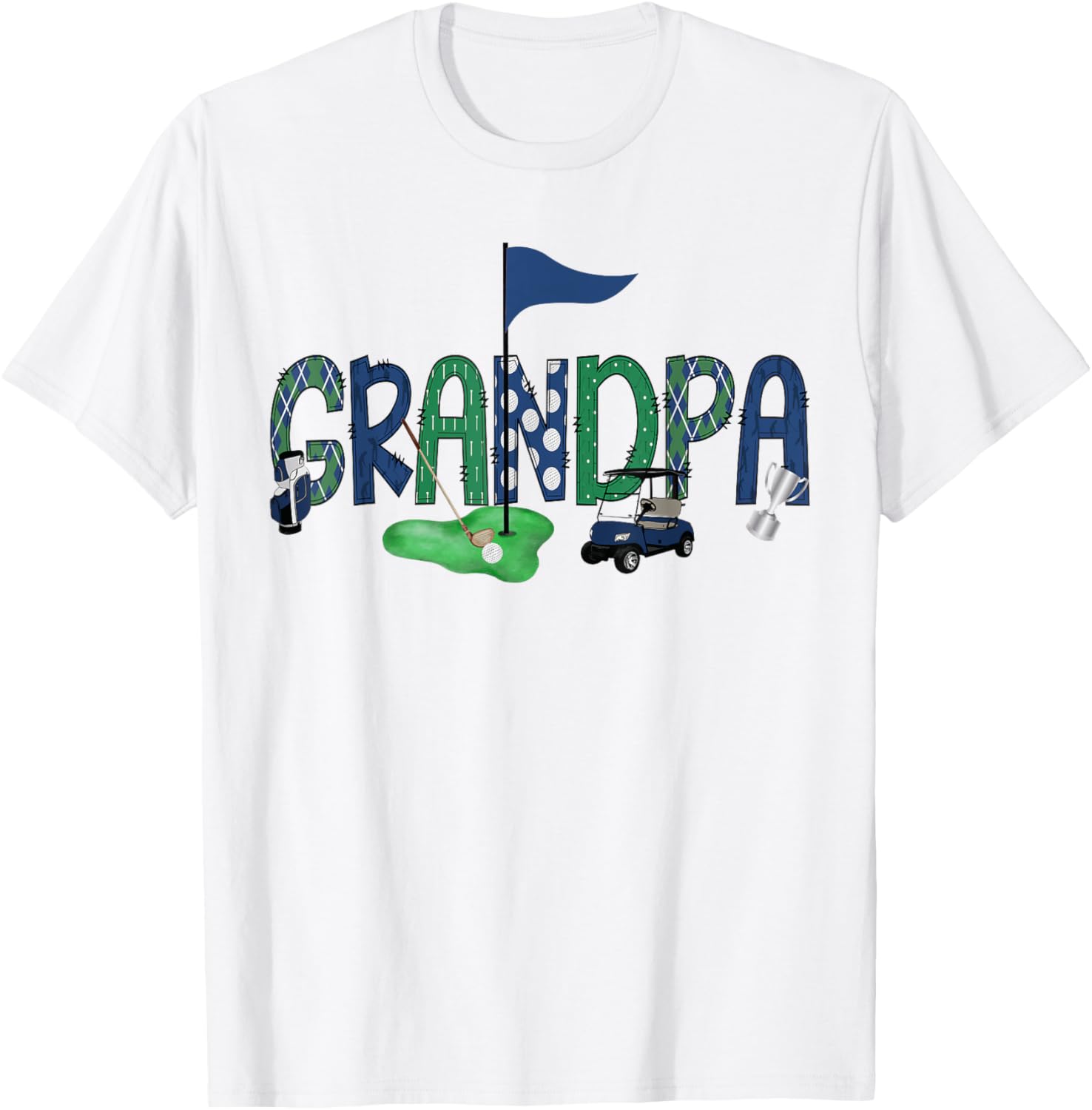 Grandpa Of The Birthday Boy Golf T-Shirt for Hole in One Celebrations - 7