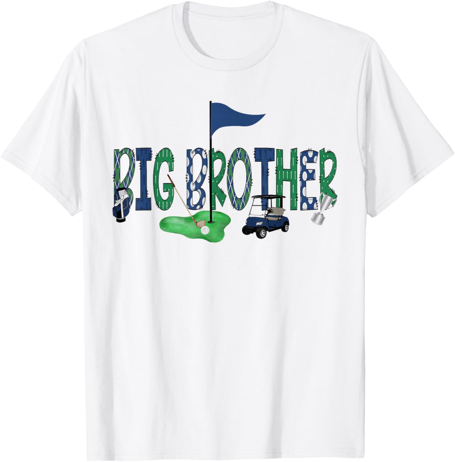 Big Brother Birthday Boy Golf T-Shirt for Hole in One Celebration - 6