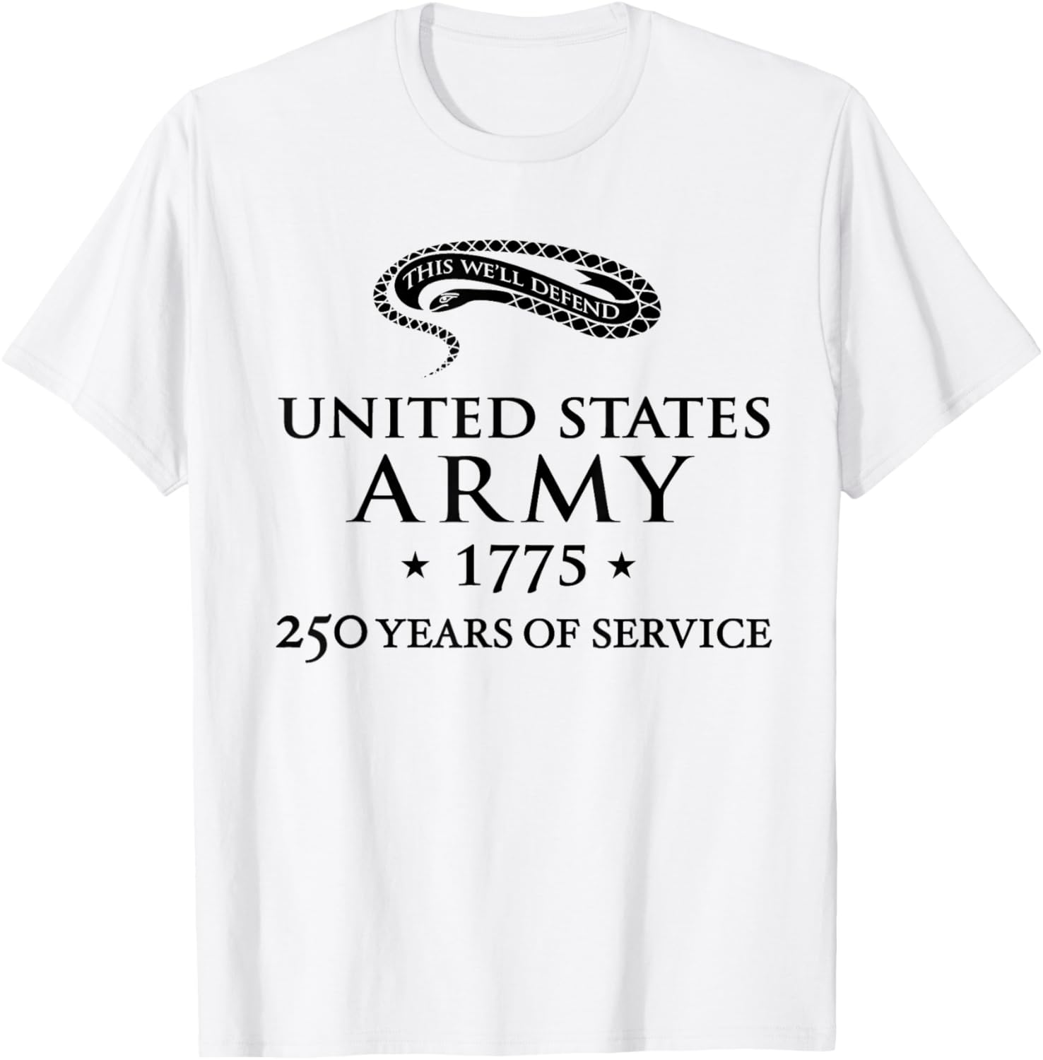 United States Army 250 Years Of Service 1775 T-Shirt for Proud Veterans - 1