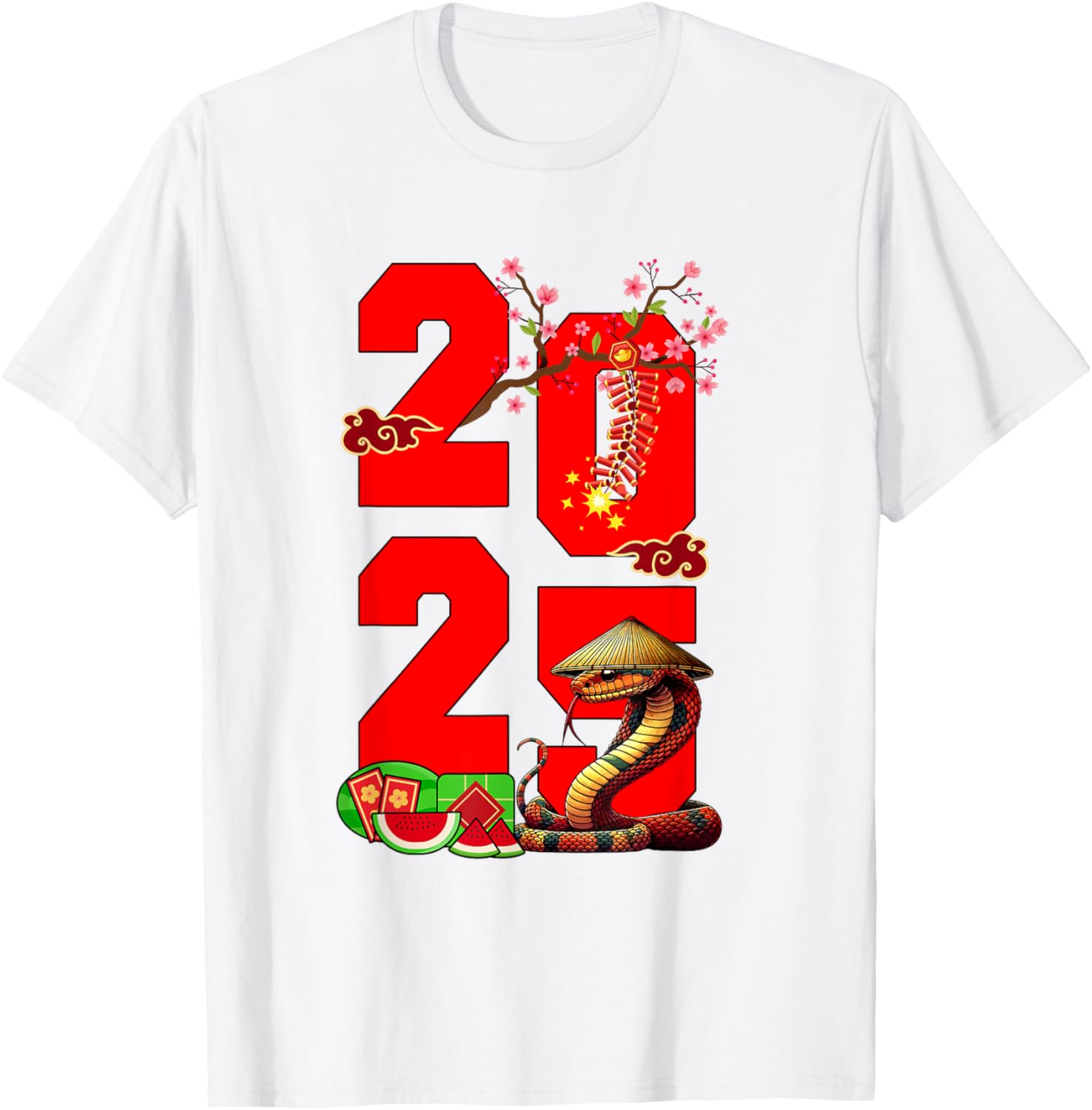 2025 Vietnamese Lunar New Year Snake Family T-Shirt for Festive Fun - 20
