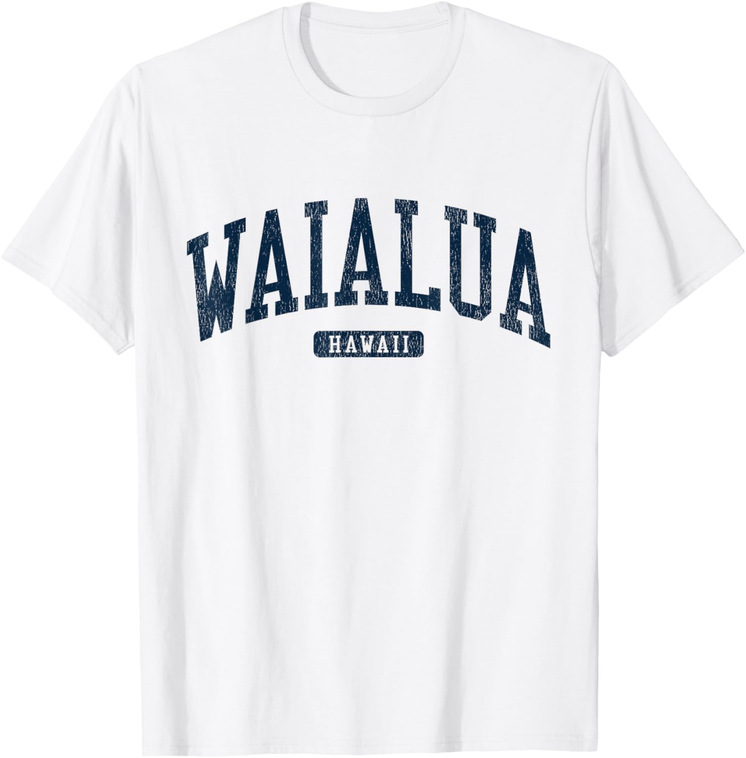 Waialua Hawaii College Style Blue T-Shirt for Casual Wear and Comfort - 16