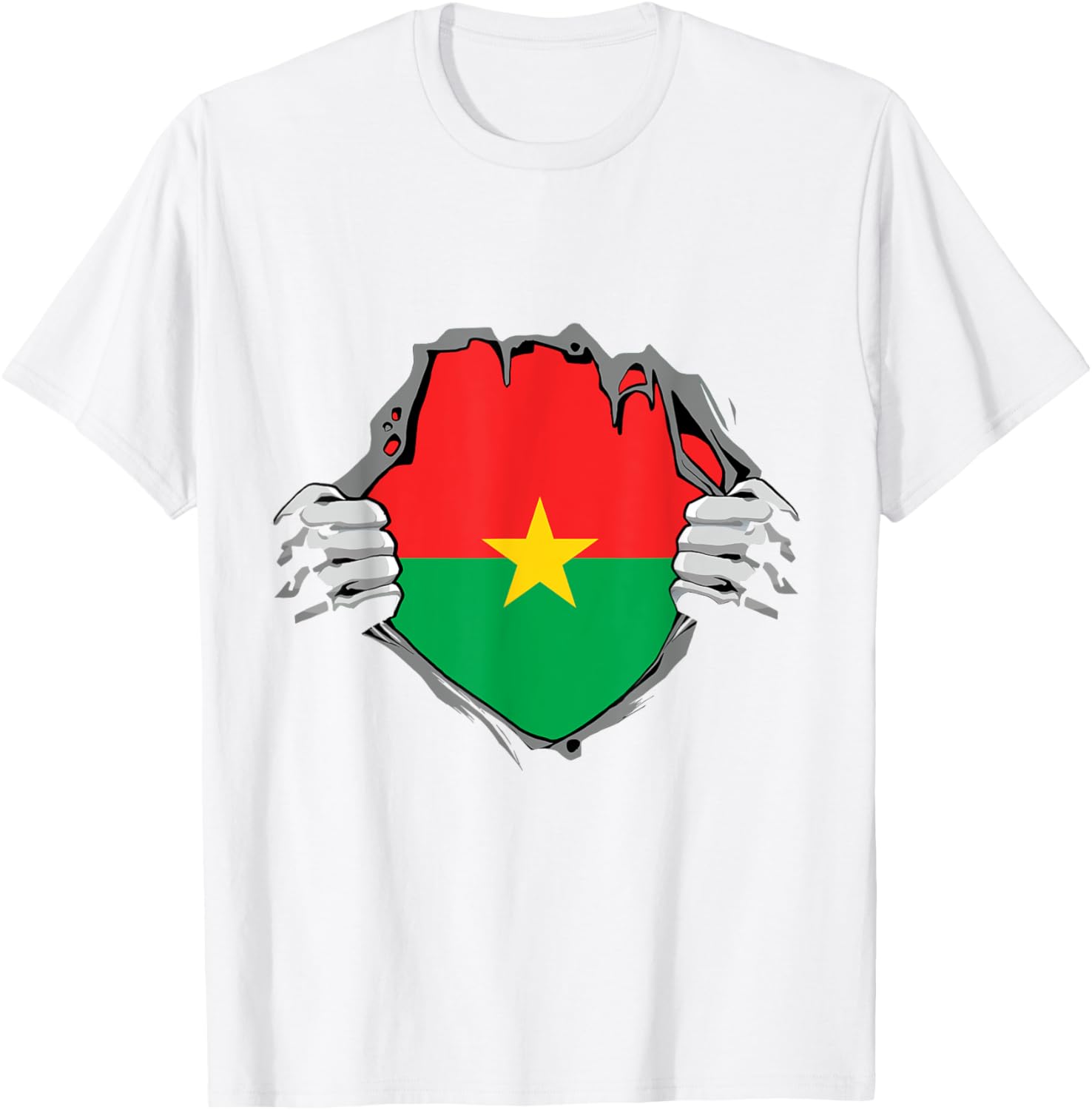 Burkina Faso Heartbeat EKG Pulse T-Shirt for Proud Burkina Fasoans - 24