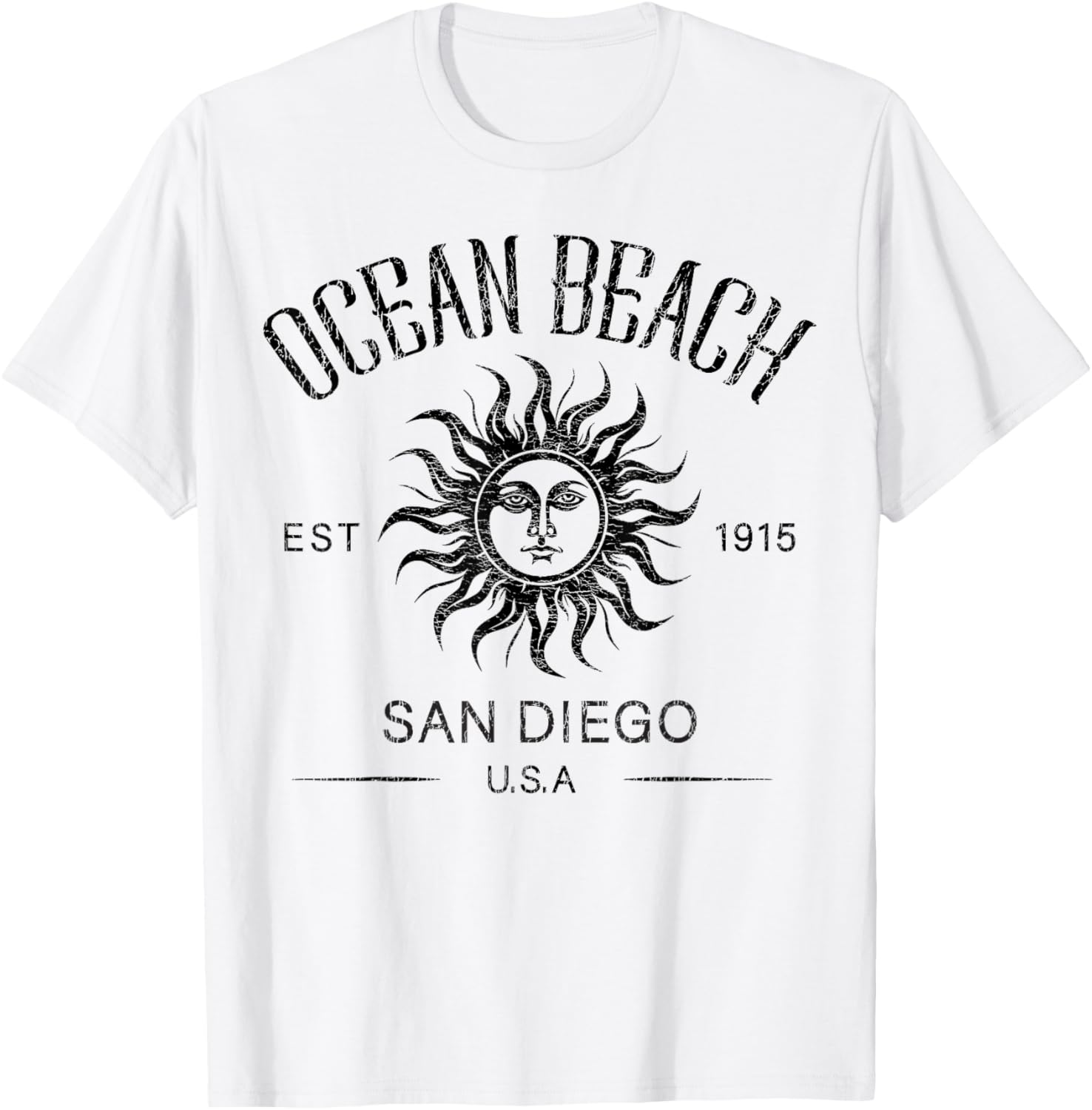 Vintage Summer Vacation T-Shirt San Diego Ocean Beach Established 1915 - 3