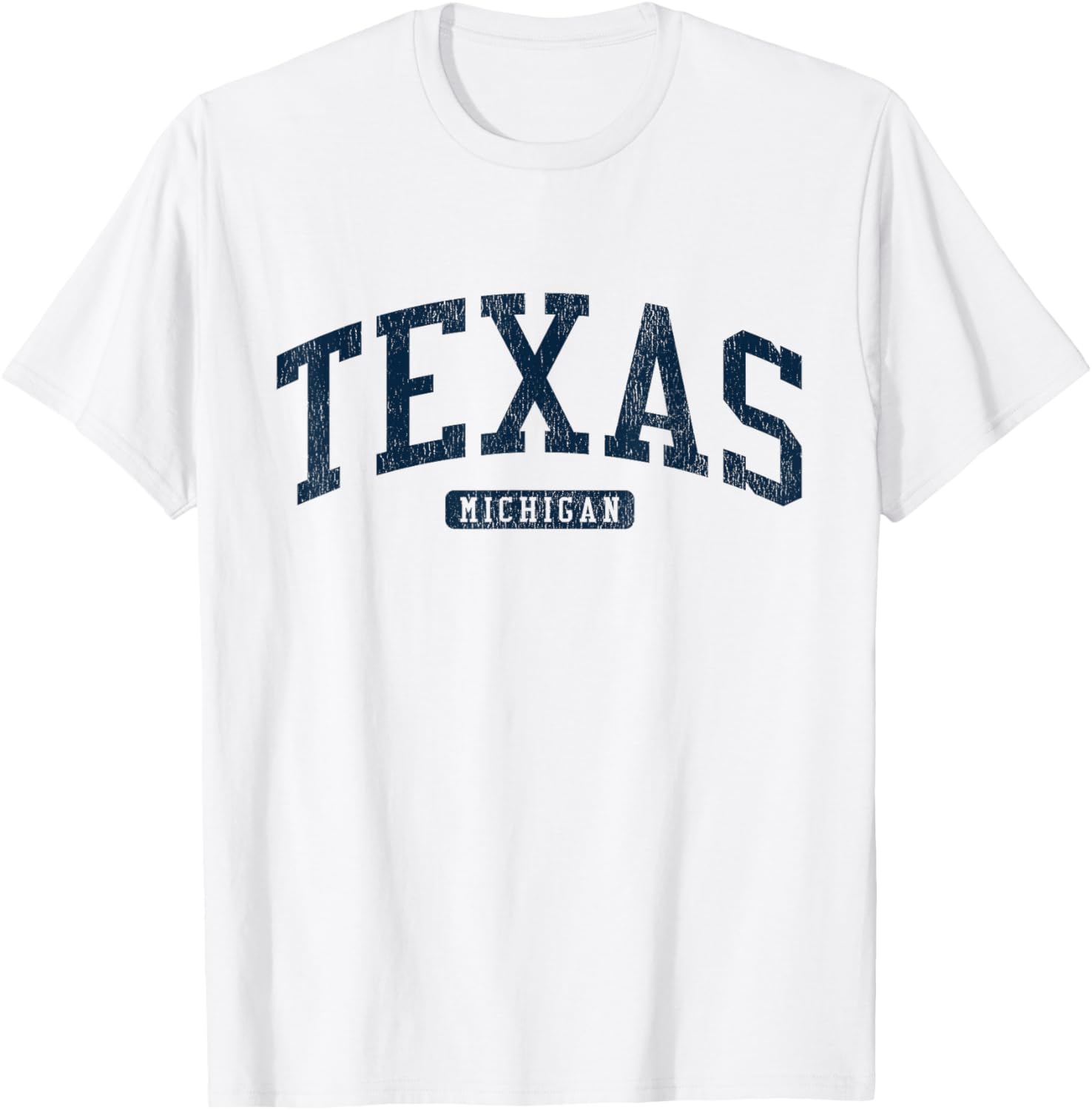 Texas Michigan College Blue T-Shirt Stylish Casual Wear for Students - 14