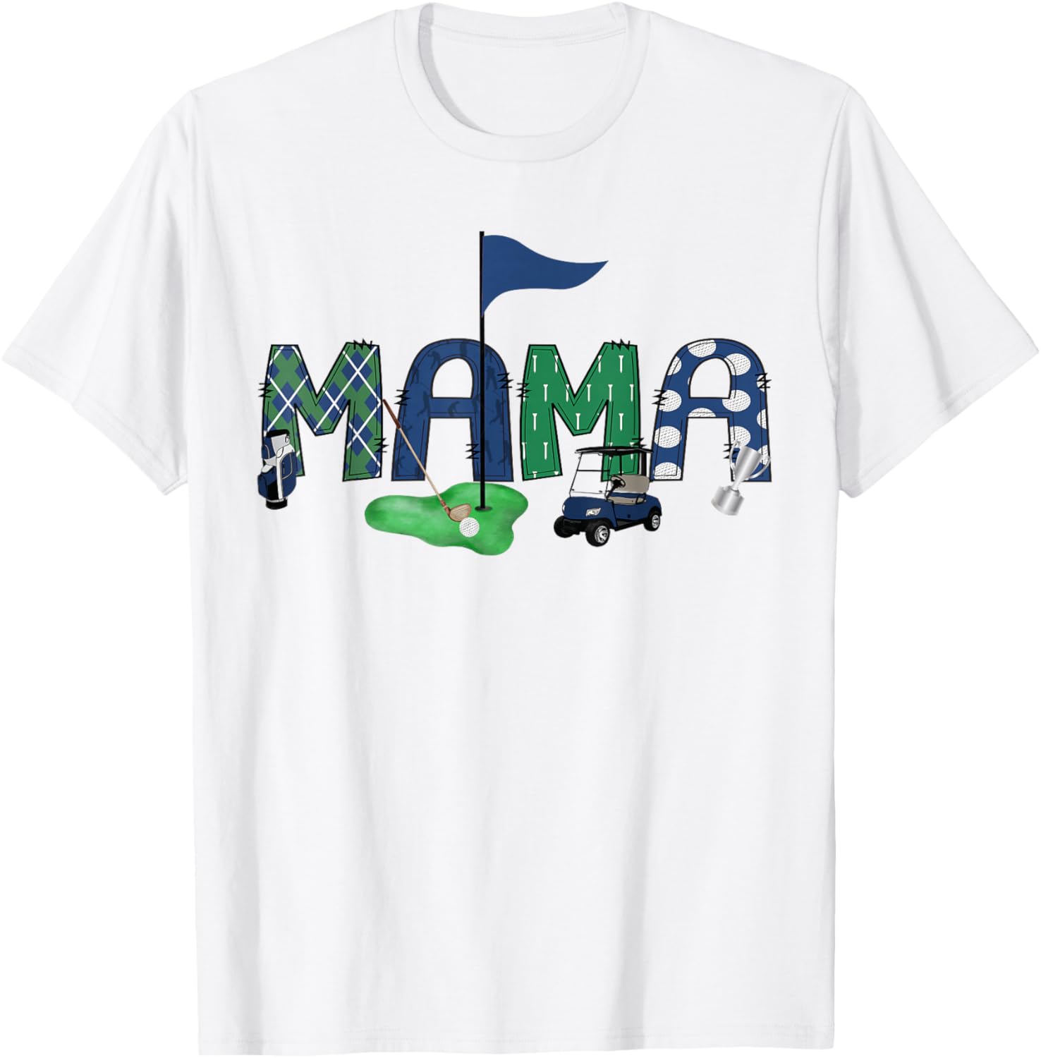 Mama of the Birthday Boy Hole in One Golf T-Shirt for Fun Celebrations - 1