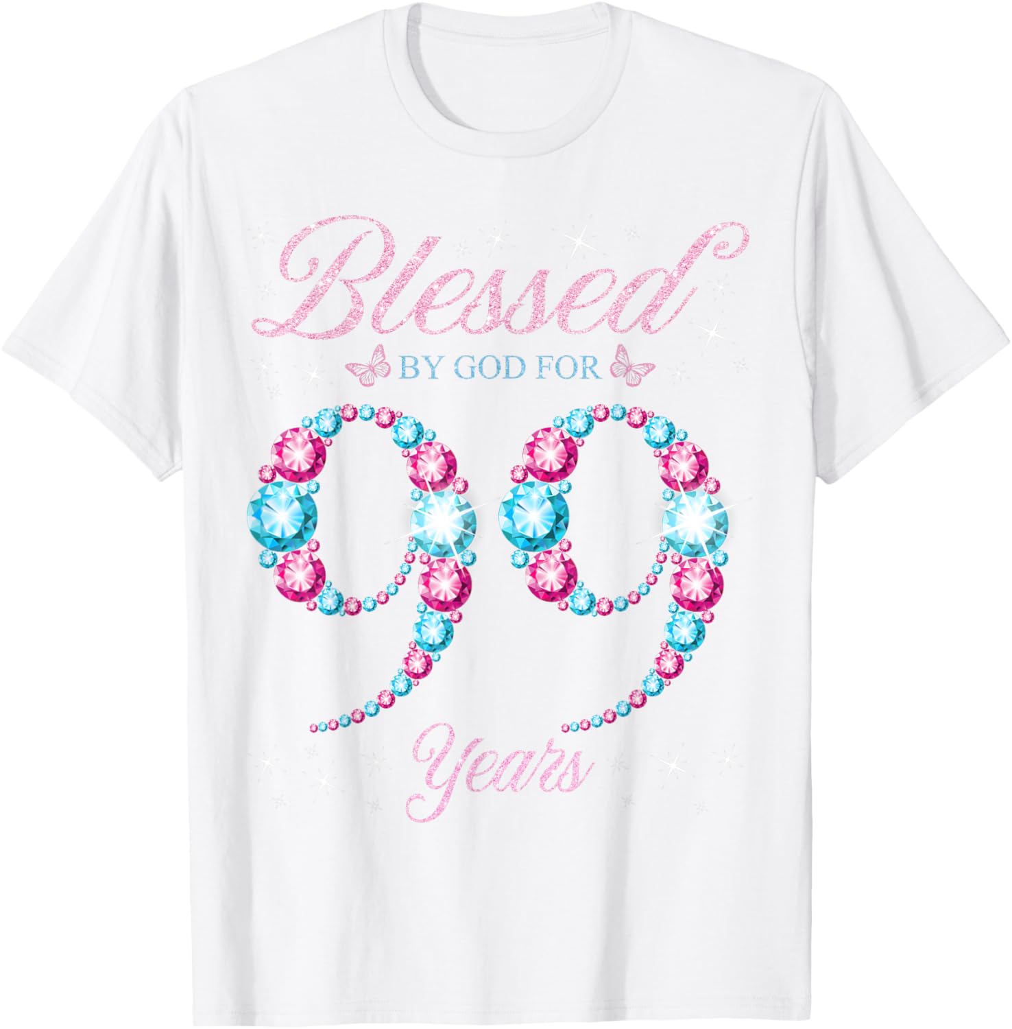 Blessed By God 99th Birthday Queen T-Shirt for Celebrating Her Legacy - 16