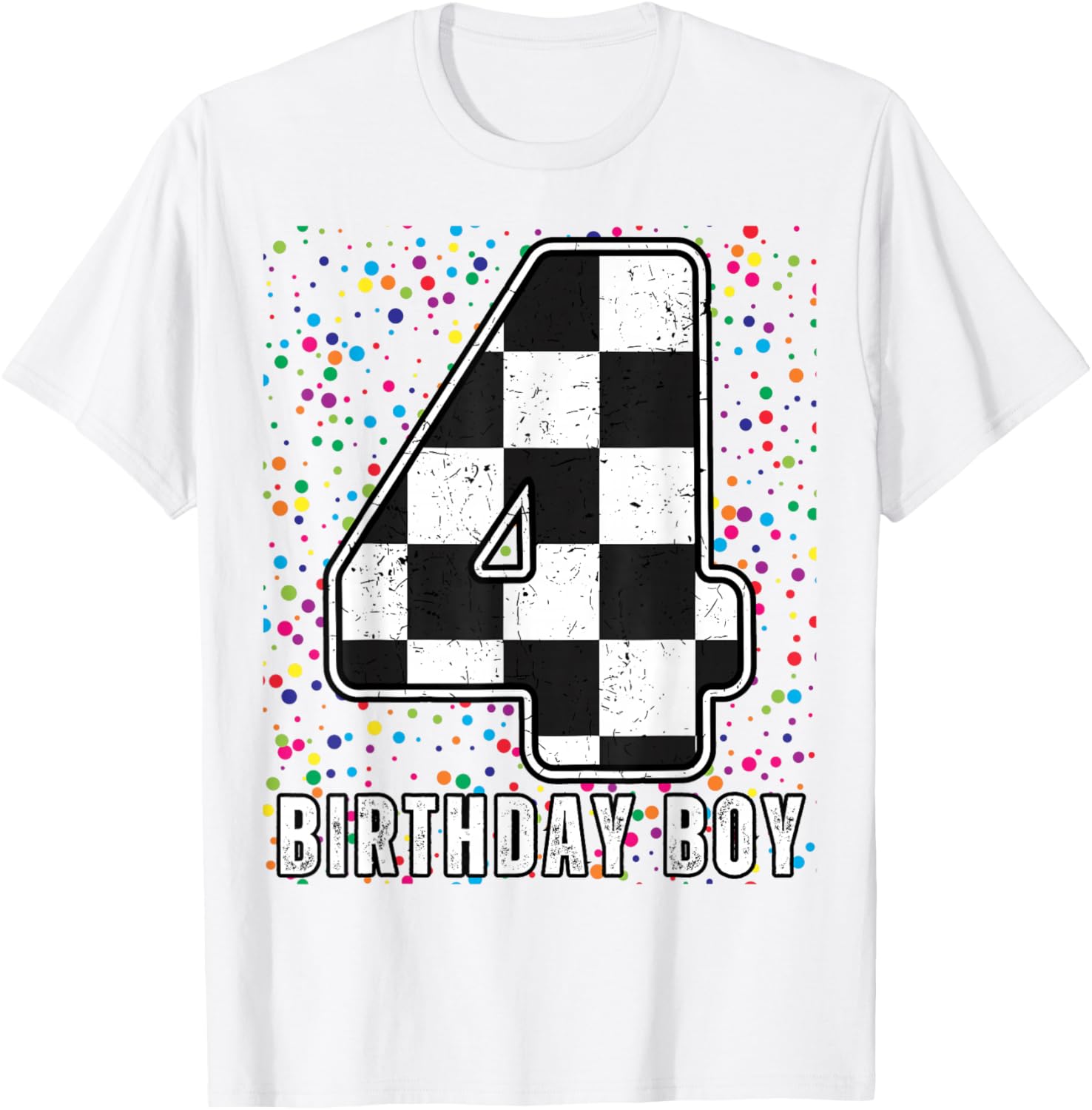 It's My 4th Birthday Racing Car Shirt for Boys Fun Family T-Shirt - 5