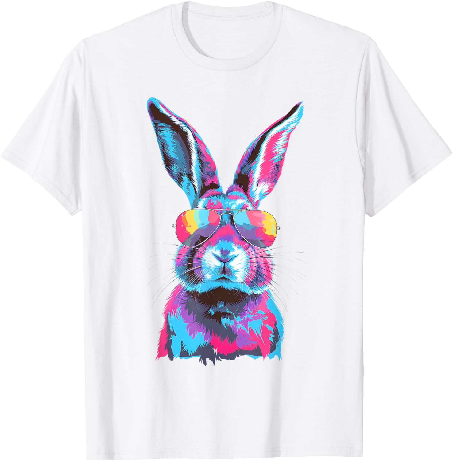 Bunny Face Sunglasses T-Shirt for Easter Fun - Men, Women, Kids - 15