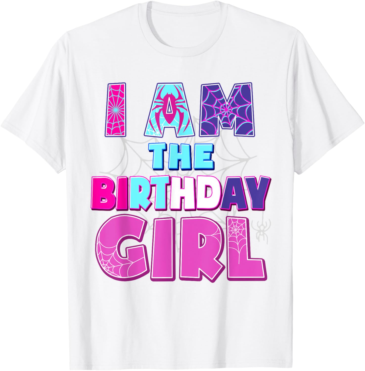 Funny Birthday Girl Spider T-Shirt for Birthday Party Fun - 10