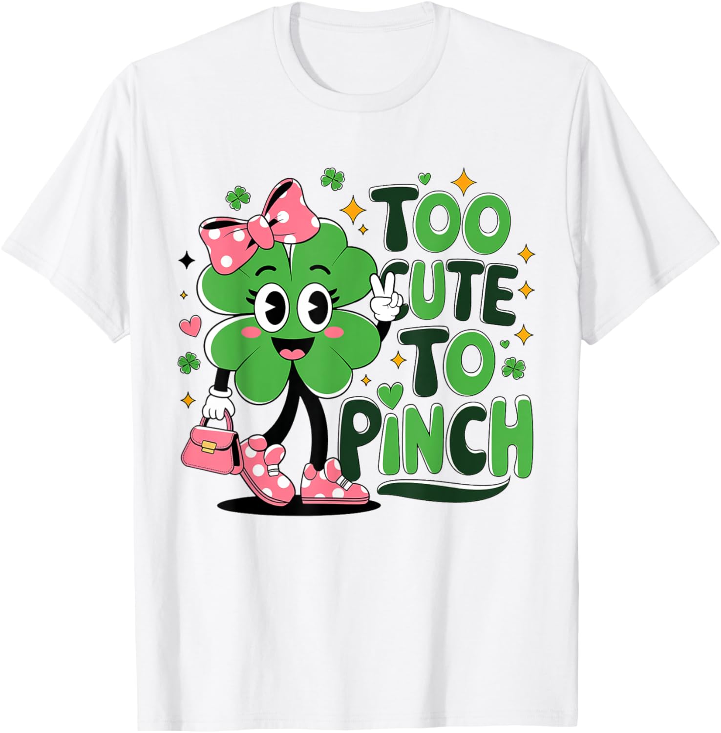 Too Cute To Pinch St Patrick's Day Girls T-Shirt for Festive Fun - 7