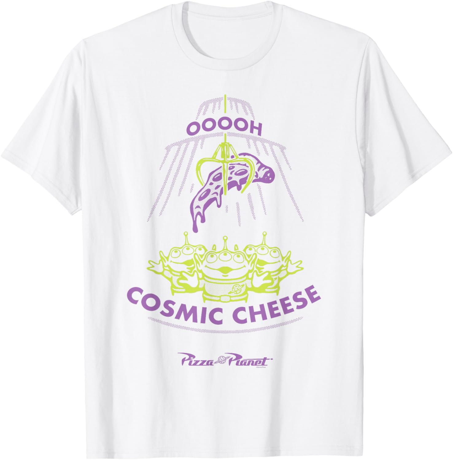 Toy Story Aliens Cosmic Cheese Pizza Planet T-Shirt for Kids and Adults - 4