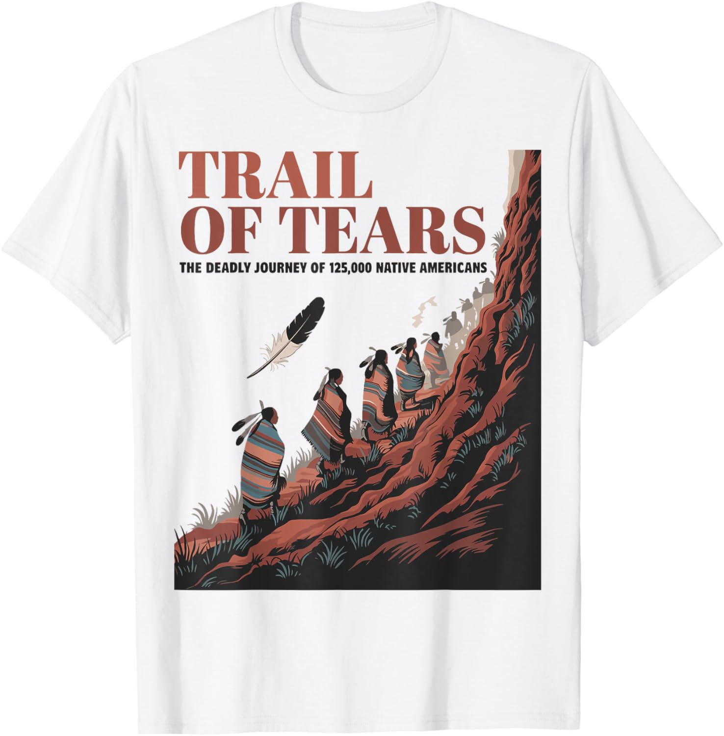 Trail Of Tears Native American Journey T-Shirt for History Lovers - 2