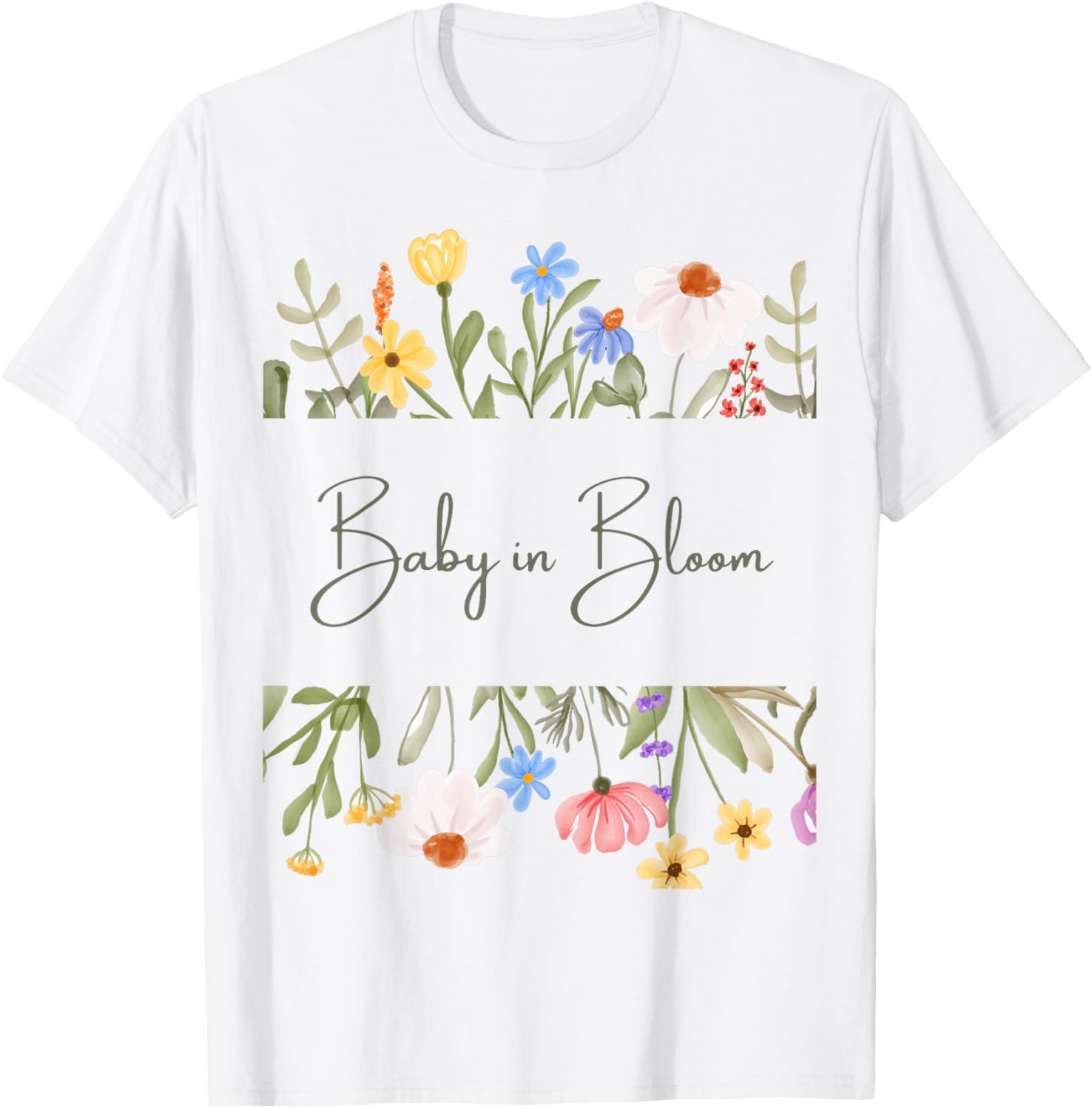 Baby in Bloom Baby Shower T-Shirt Perfect for Celebration and Gifts - 3