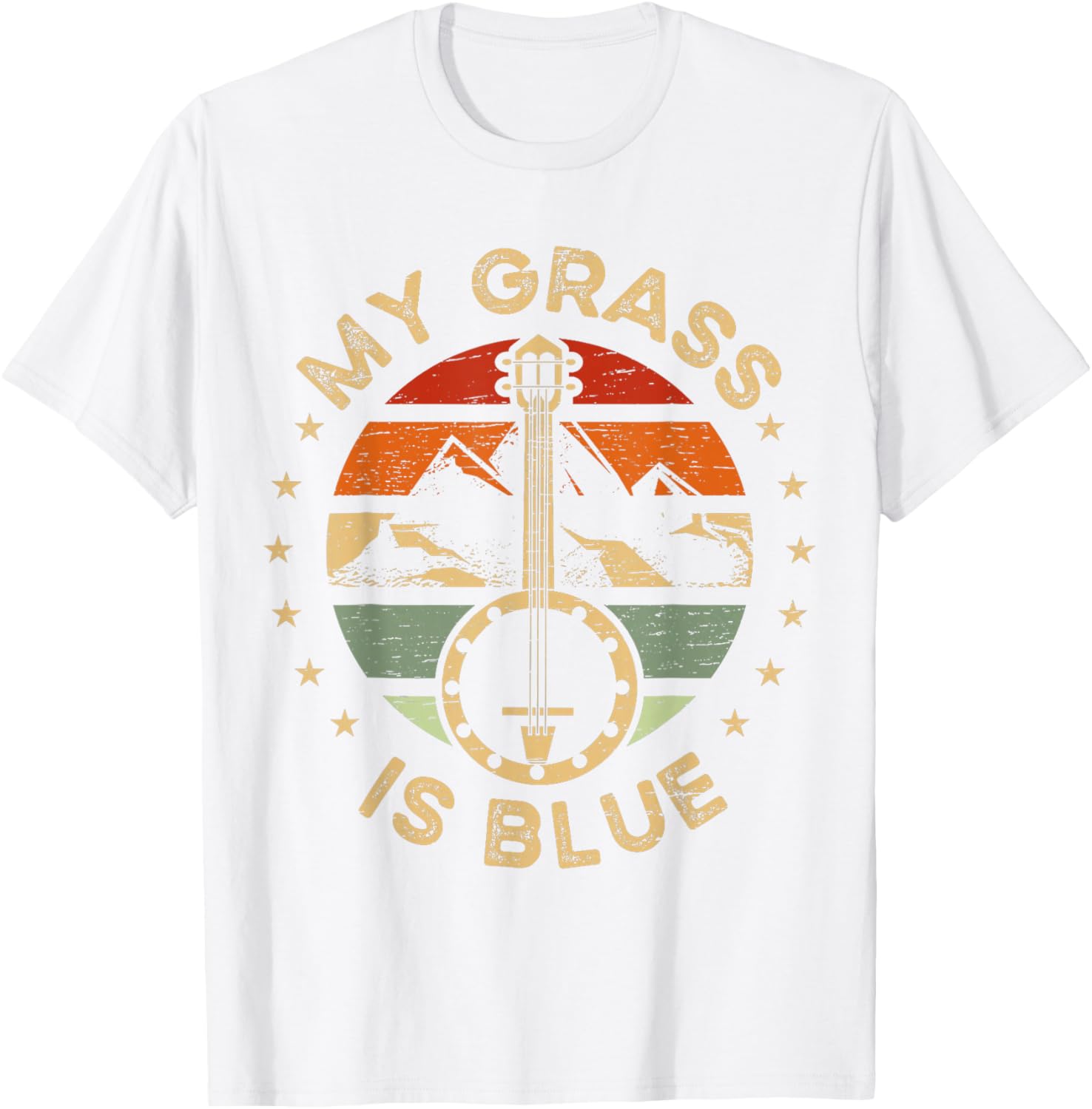 Blue Grass Banjo T-Shirt Perfect for Music Festival Lovers and Players - 13