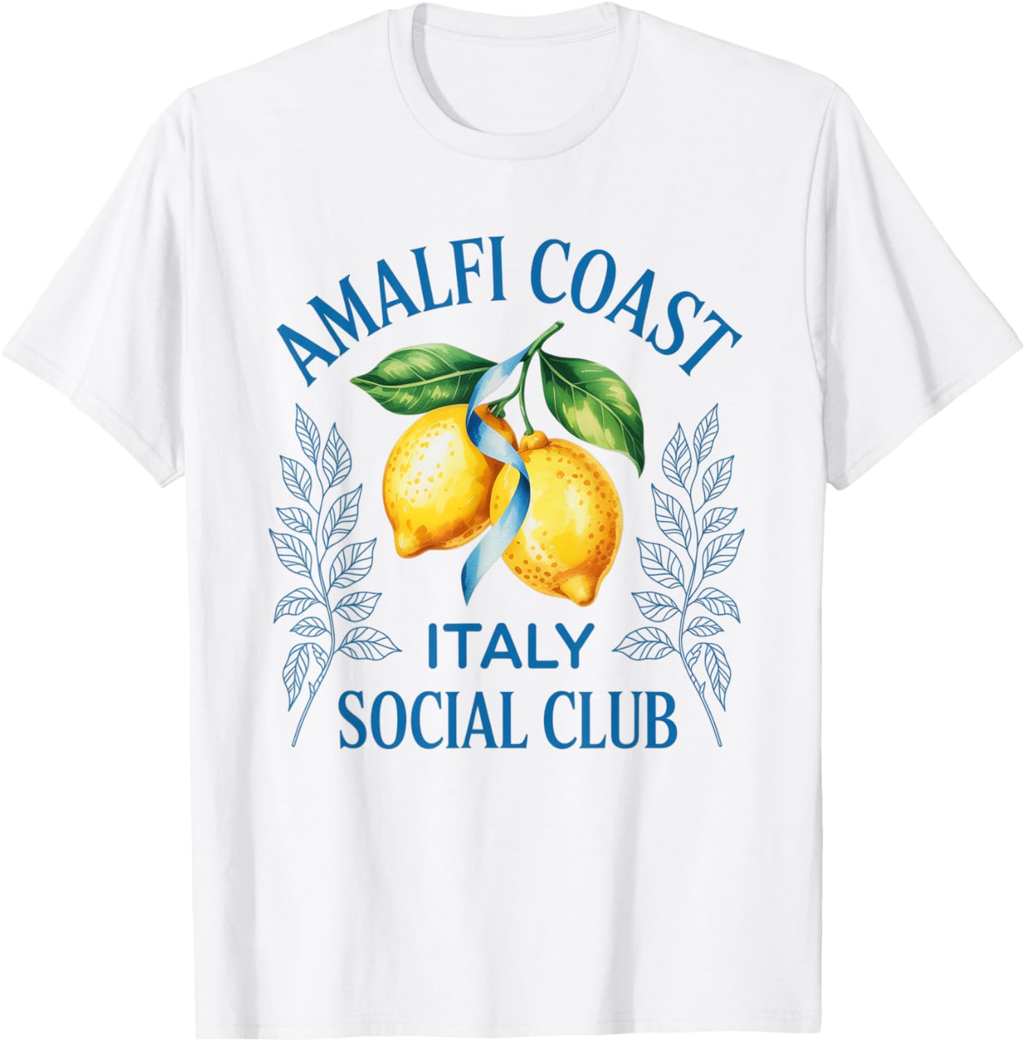 Amalfi Coast Capri Lemons Italy Social Club T-Shirt for Travel Lovers - 2