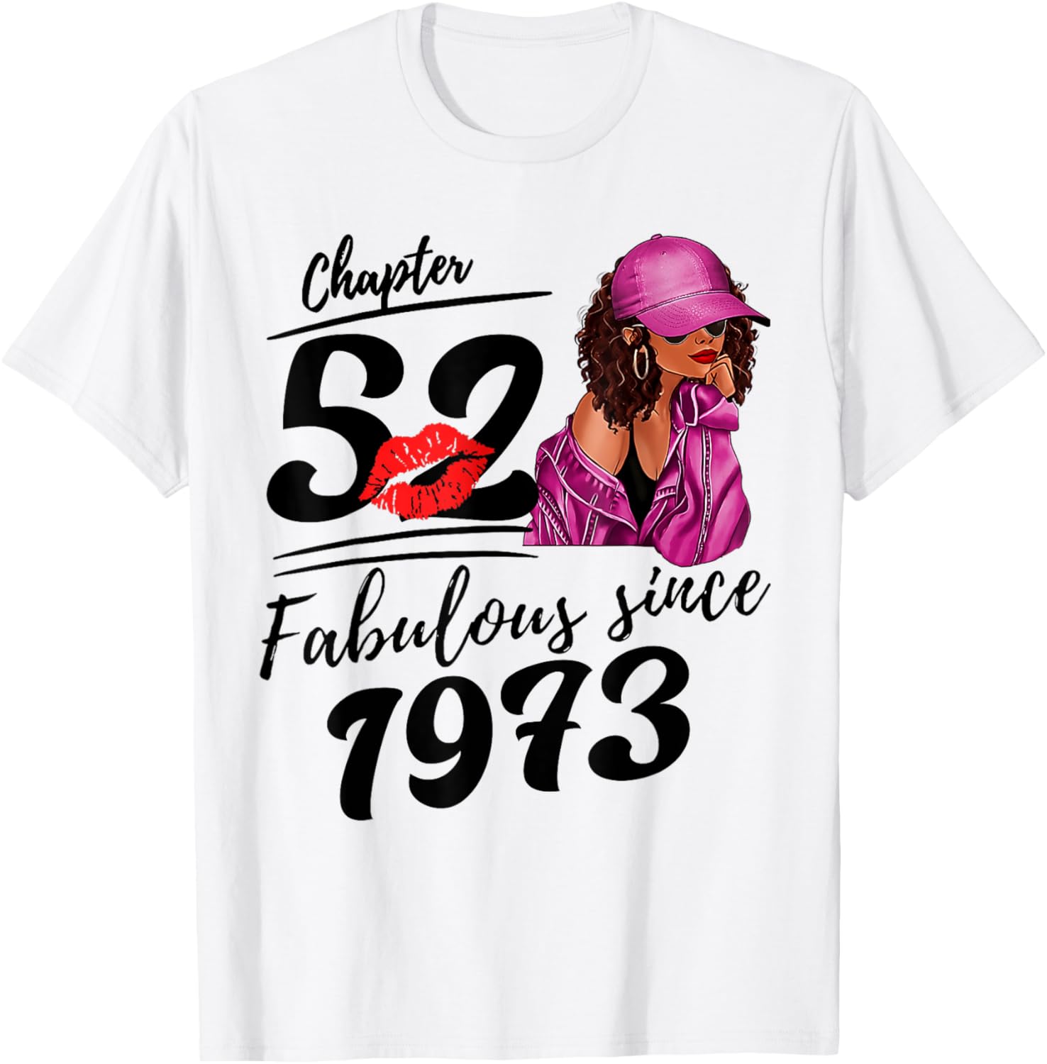 Fabulous Since 1973 Black Women 52nd Birthday T-Shirt for Celebrations - 4