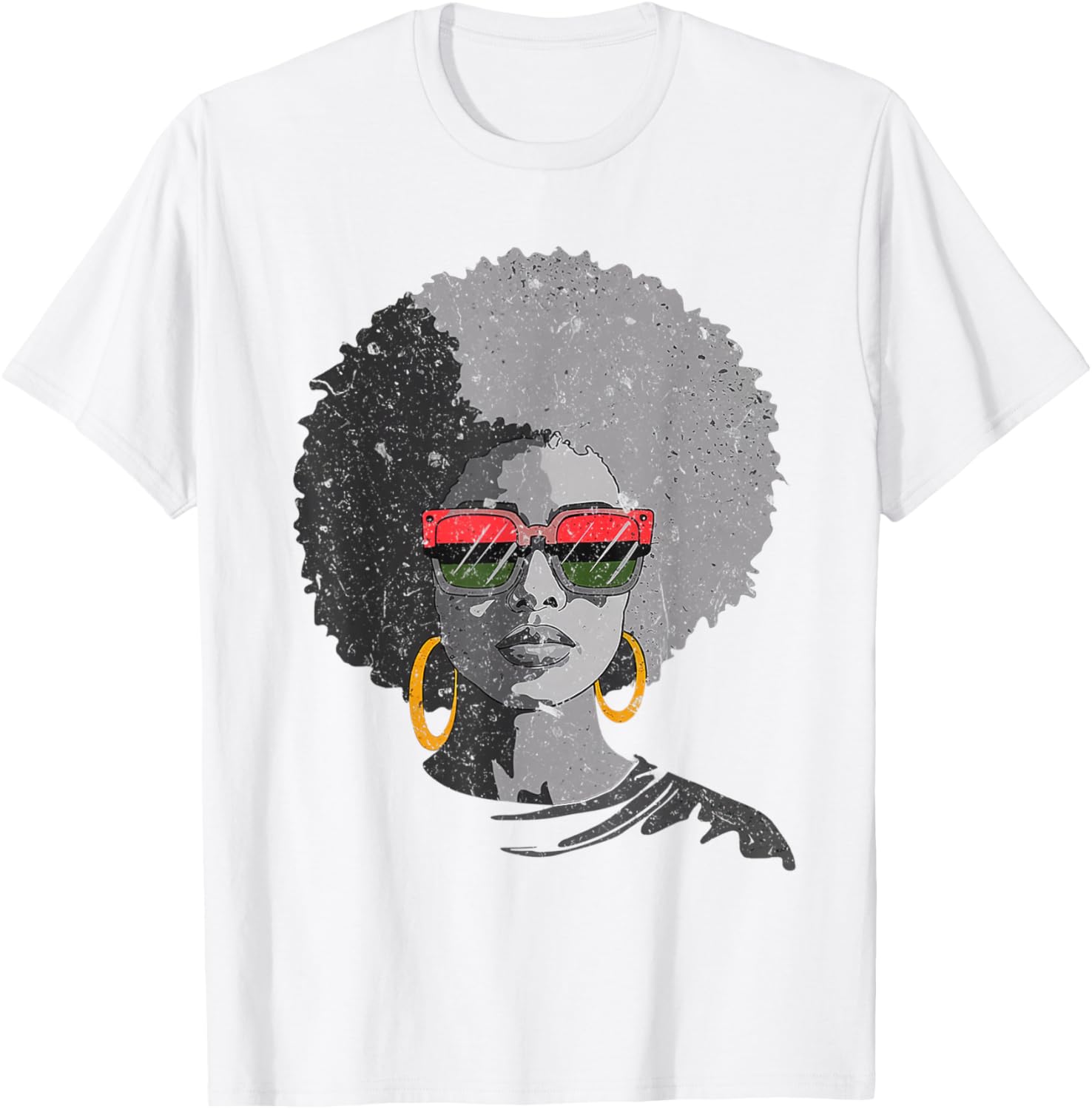 Black Queen Afro Melanin Juneteenth T-Shirt for Women - Stylish & Proud - 18