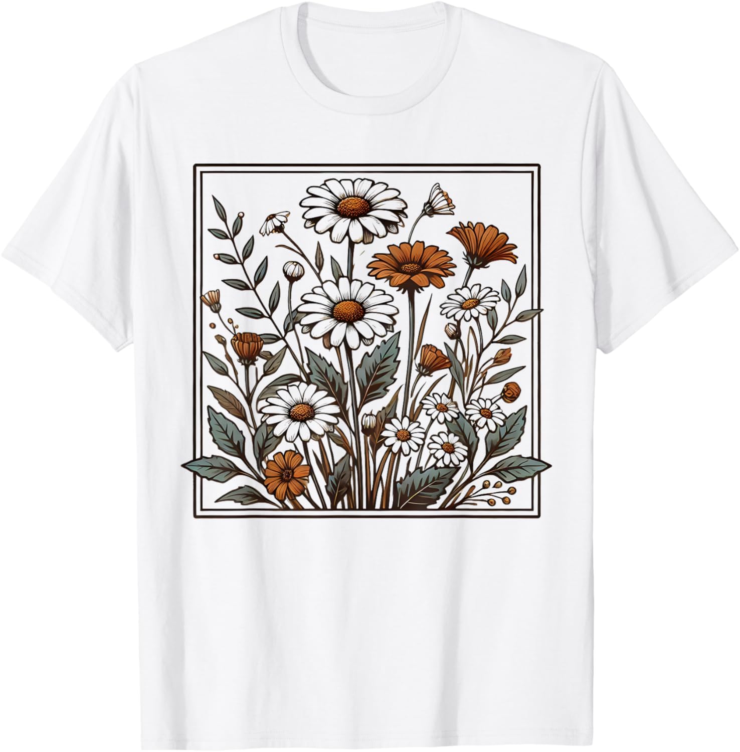 Womens Floral Wildflower T-Shirt Perfect for Casual Outings and Spring Styles - 6
