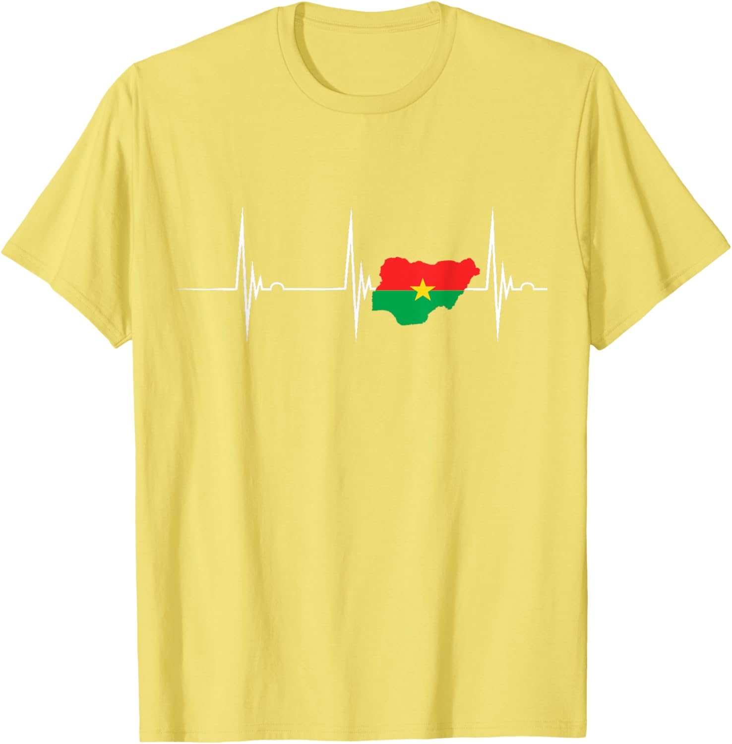 Burkina Faso Heartbeat EKG Pulse Flag T-Shirt for Proud Burkina Fasoans - 20