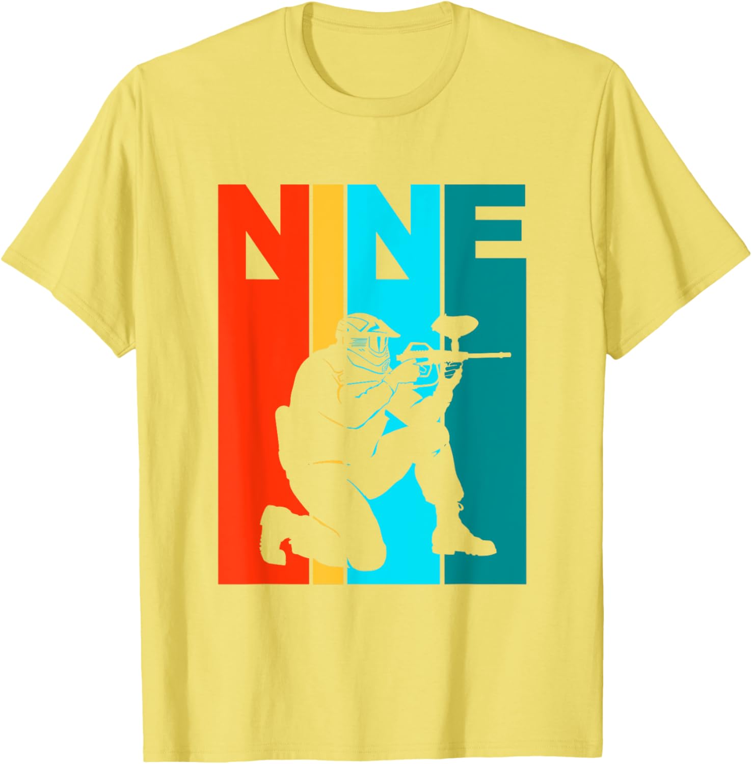 Cool 9th Birthday Paintball T-Shirt for Boys Fun Birthday Gift - 6