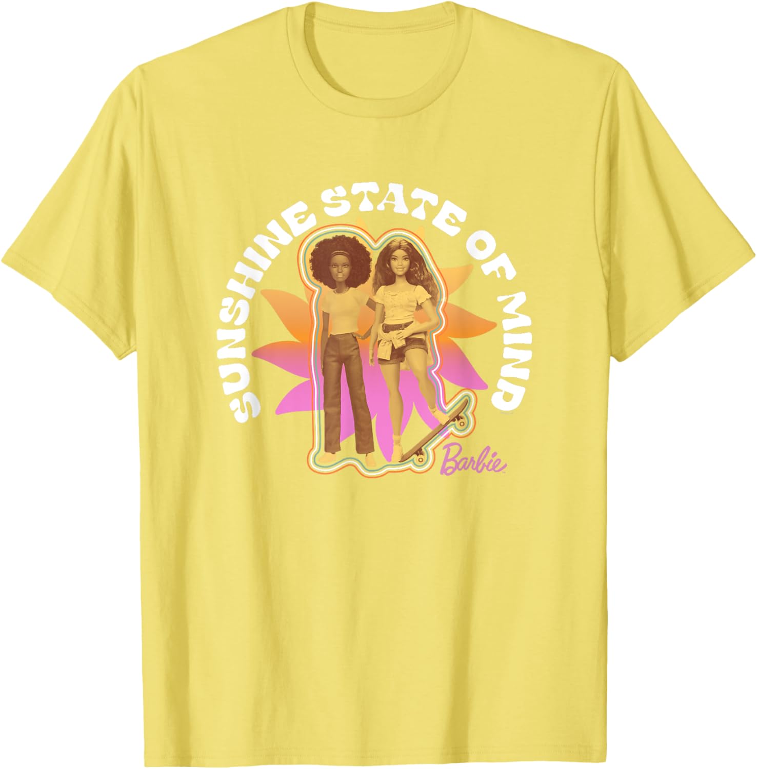 Barbie Sunshine State of Mind Let's Roll T-Shirt for Fun Trendy Style - 12