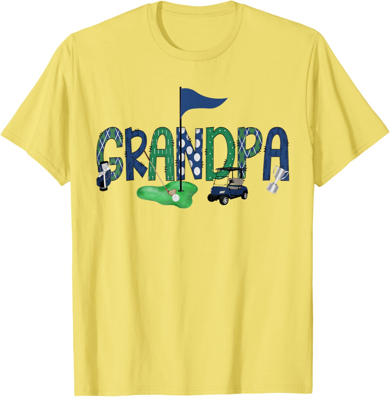 Grandpa Of The Birthday Boy Golf T-Shirt for Hole in One Celebrations - 2
