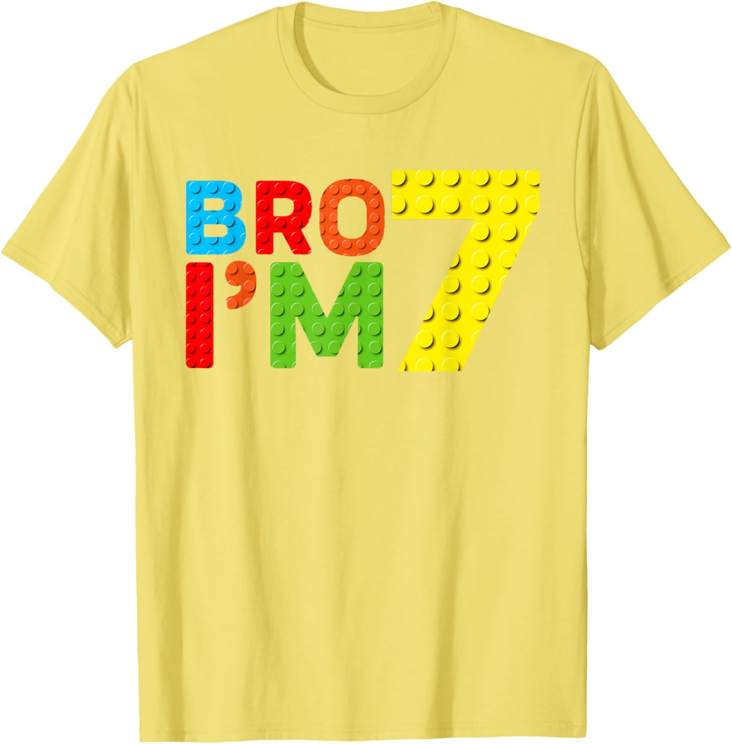 Adorable Boys 7th Birthday Building Block T-Shirt for Fun Celebration - 16