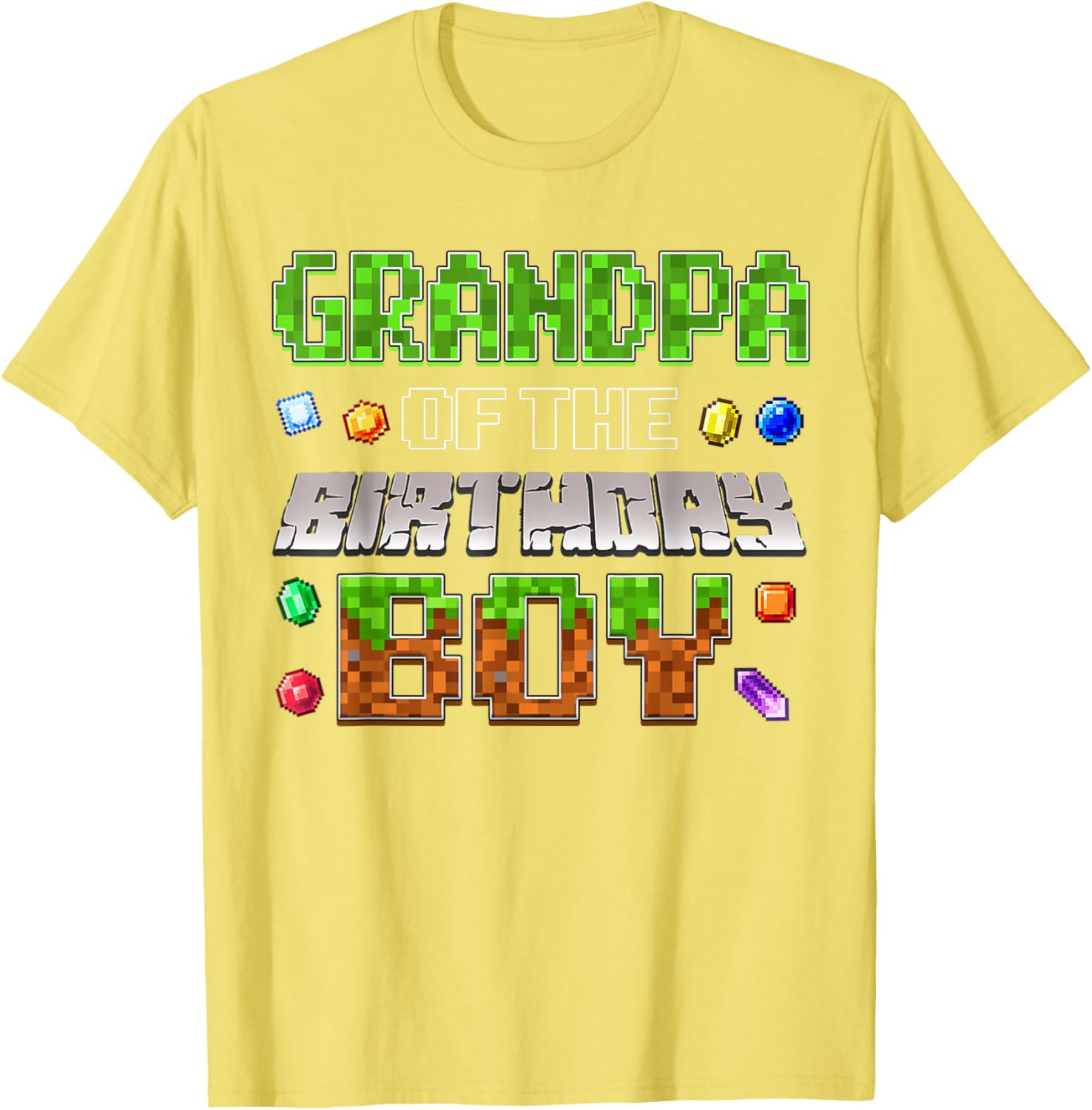 Grandpa of the Birthday Boy Pixel Number T-Shirt for Fun Celebrations - 18