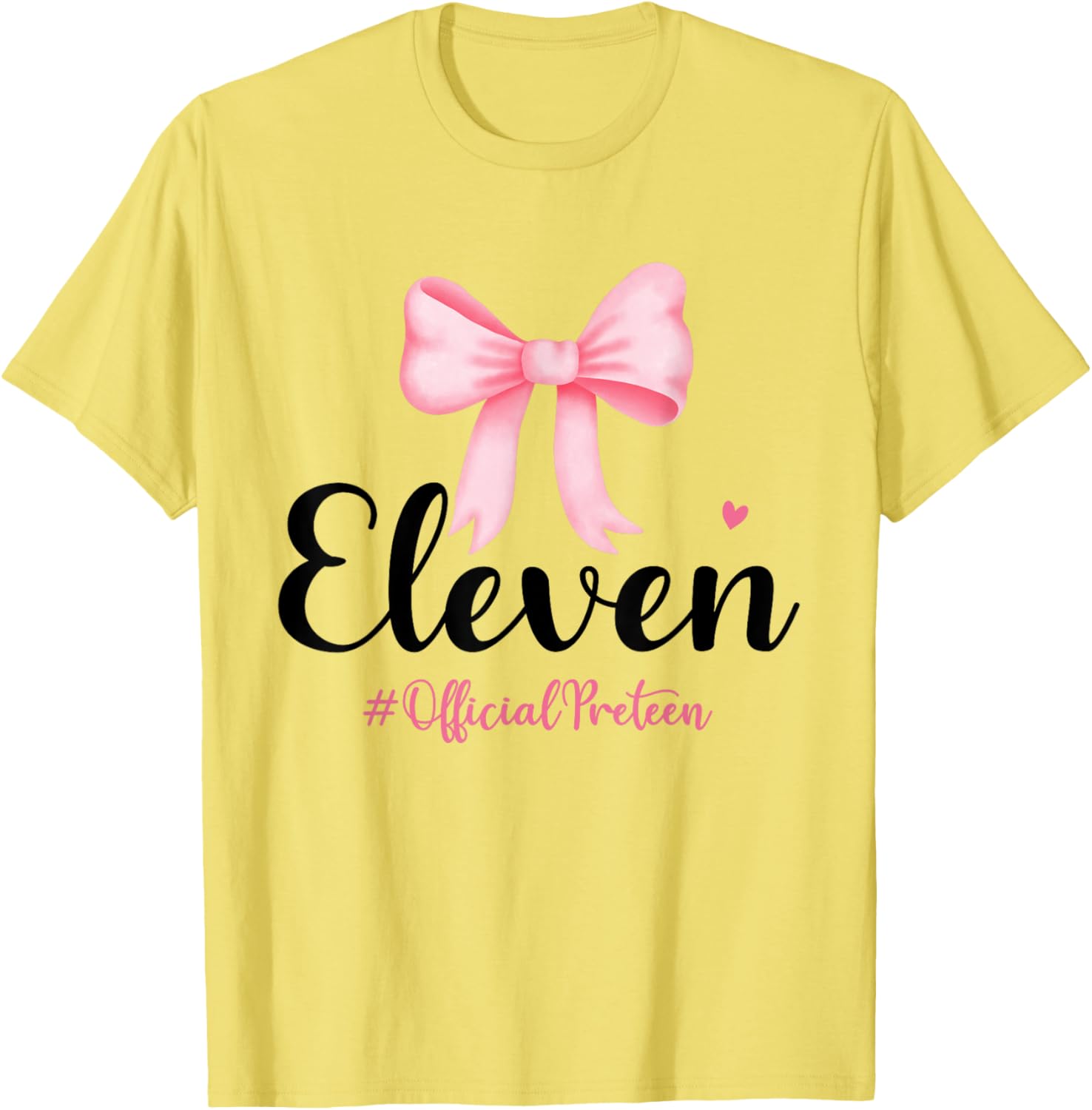Birthday Girl Pink Coquette Bow T-Shirt for 11 Year Olds Aesthetic Style - 17