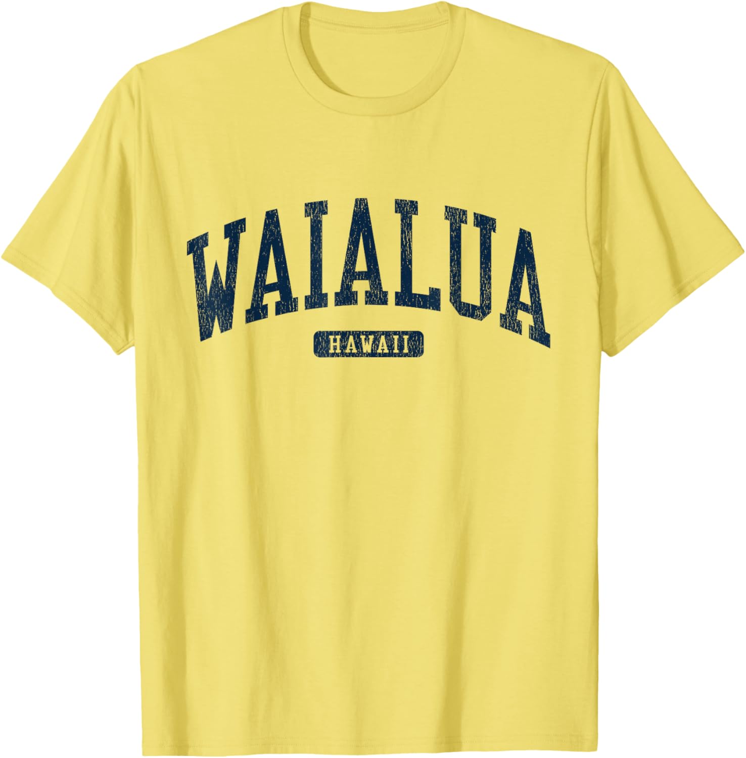Waialua Hawaii College Style Blue T-Shirt for Casual Wear and Comfort - 1