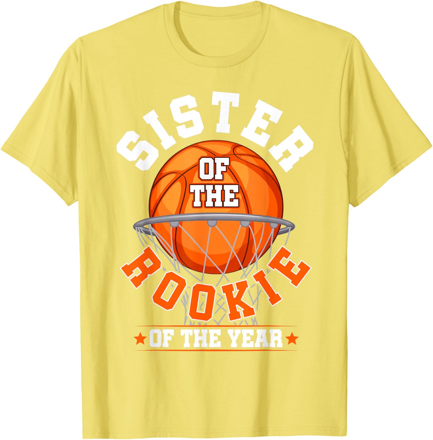 Adorable Sister of Rookie 1st Birthday Basketball Family Matching T-Shirt - 5