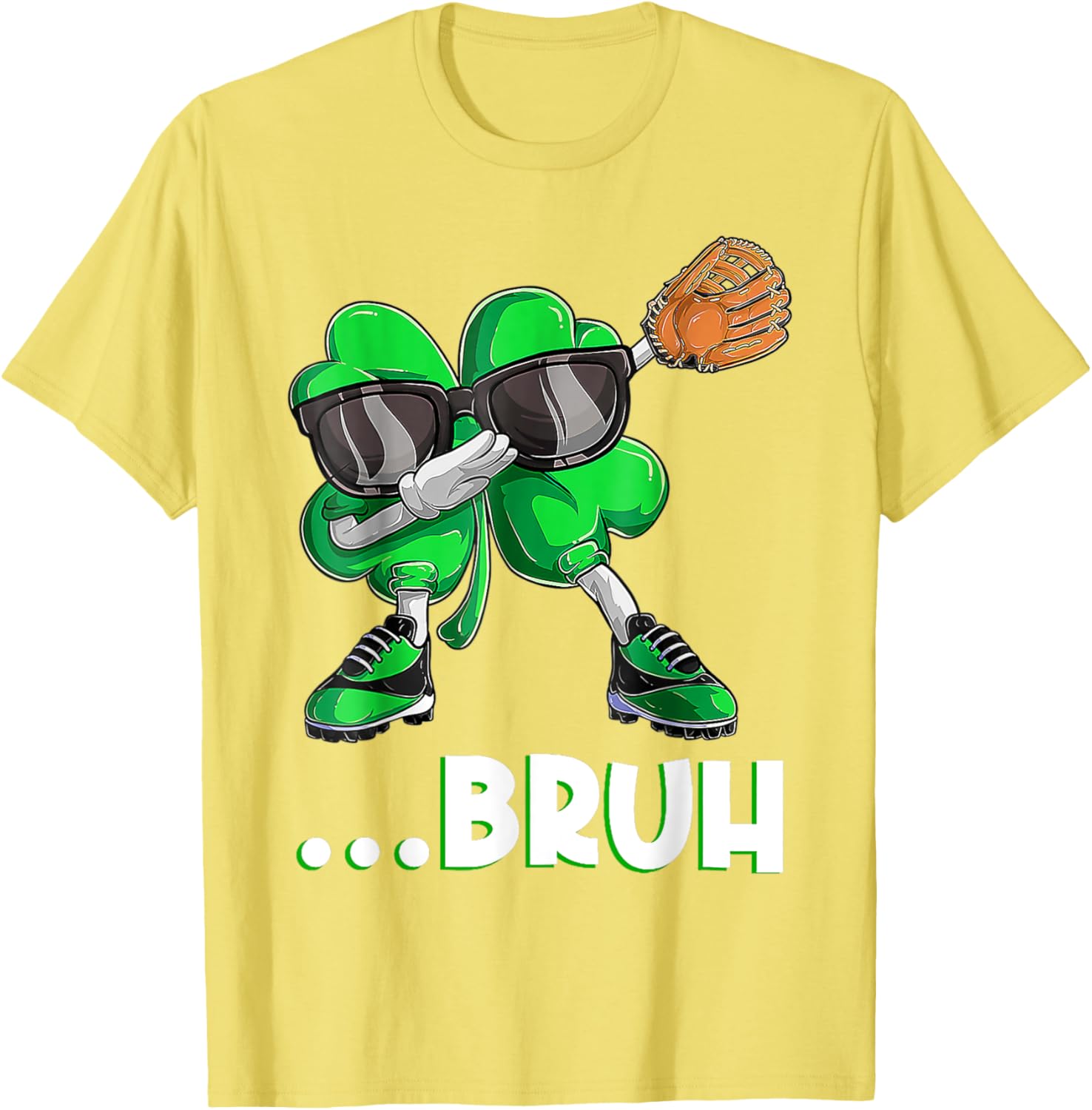 Bruh Dabbing Shamrock T-Shirt for St Patrick's Day - Fun Men's Apparel - 11